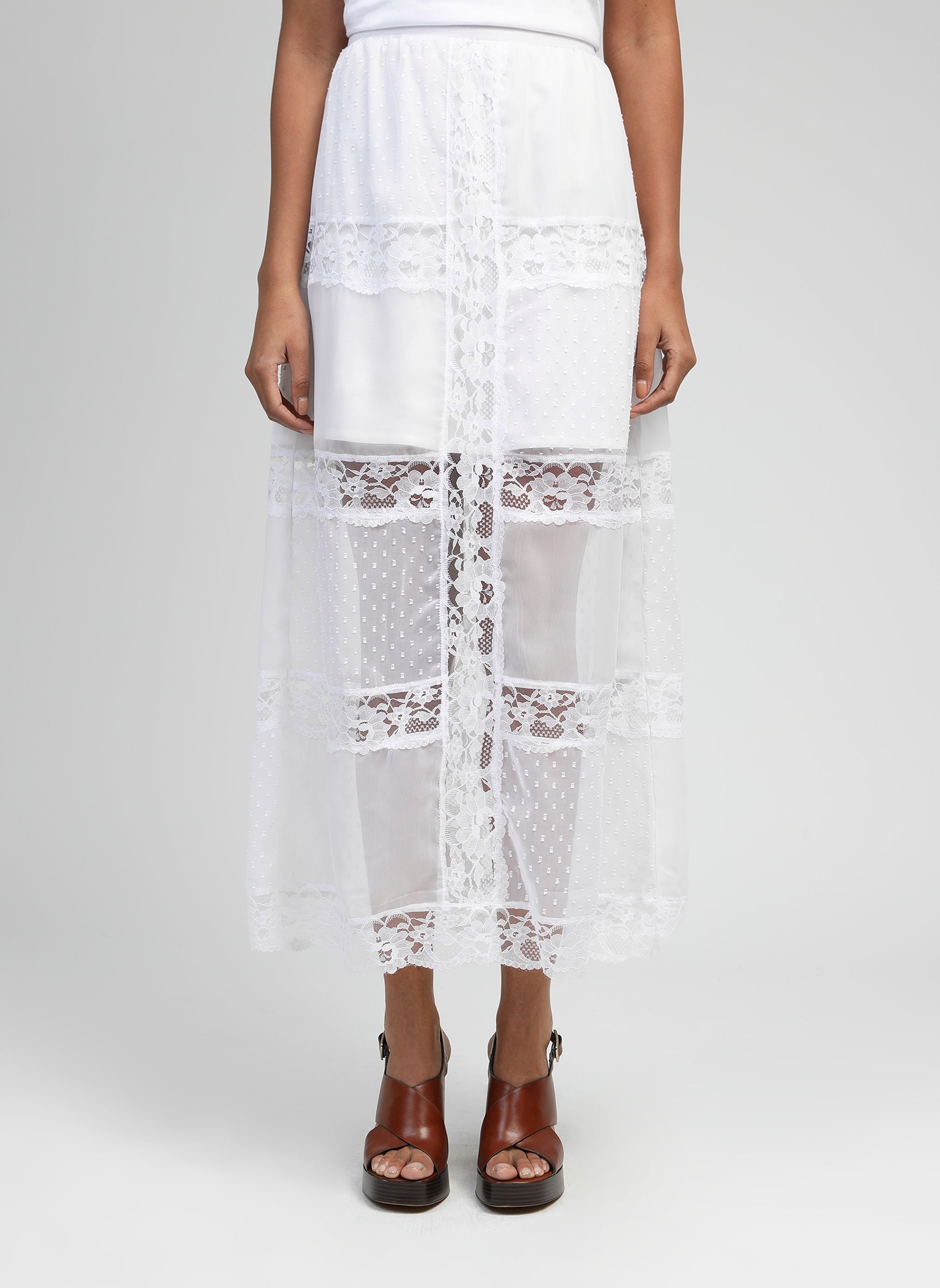 JUPE LONGUE RAVILA blanc