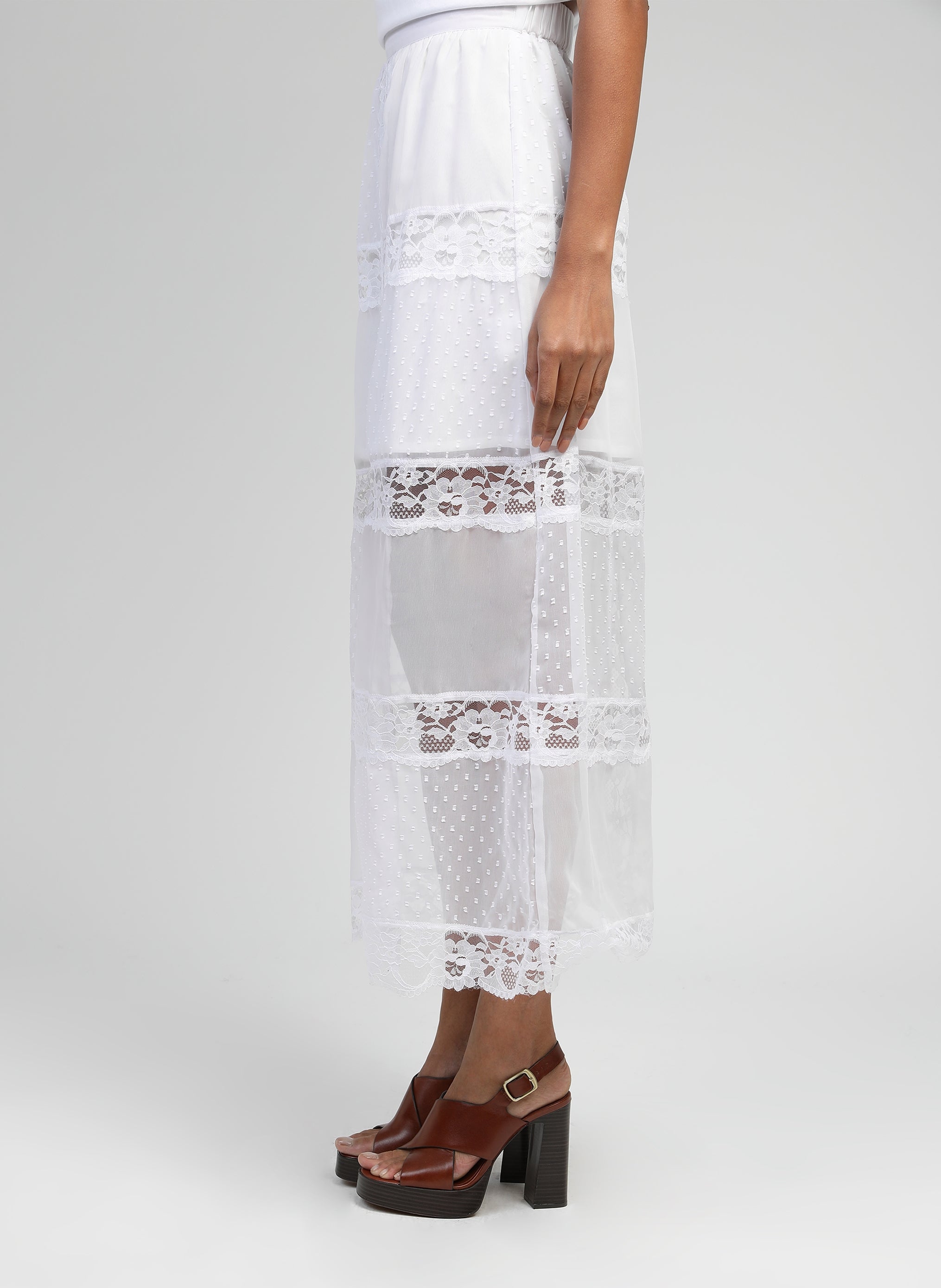 JUPE LONGUE RAVILA blanc