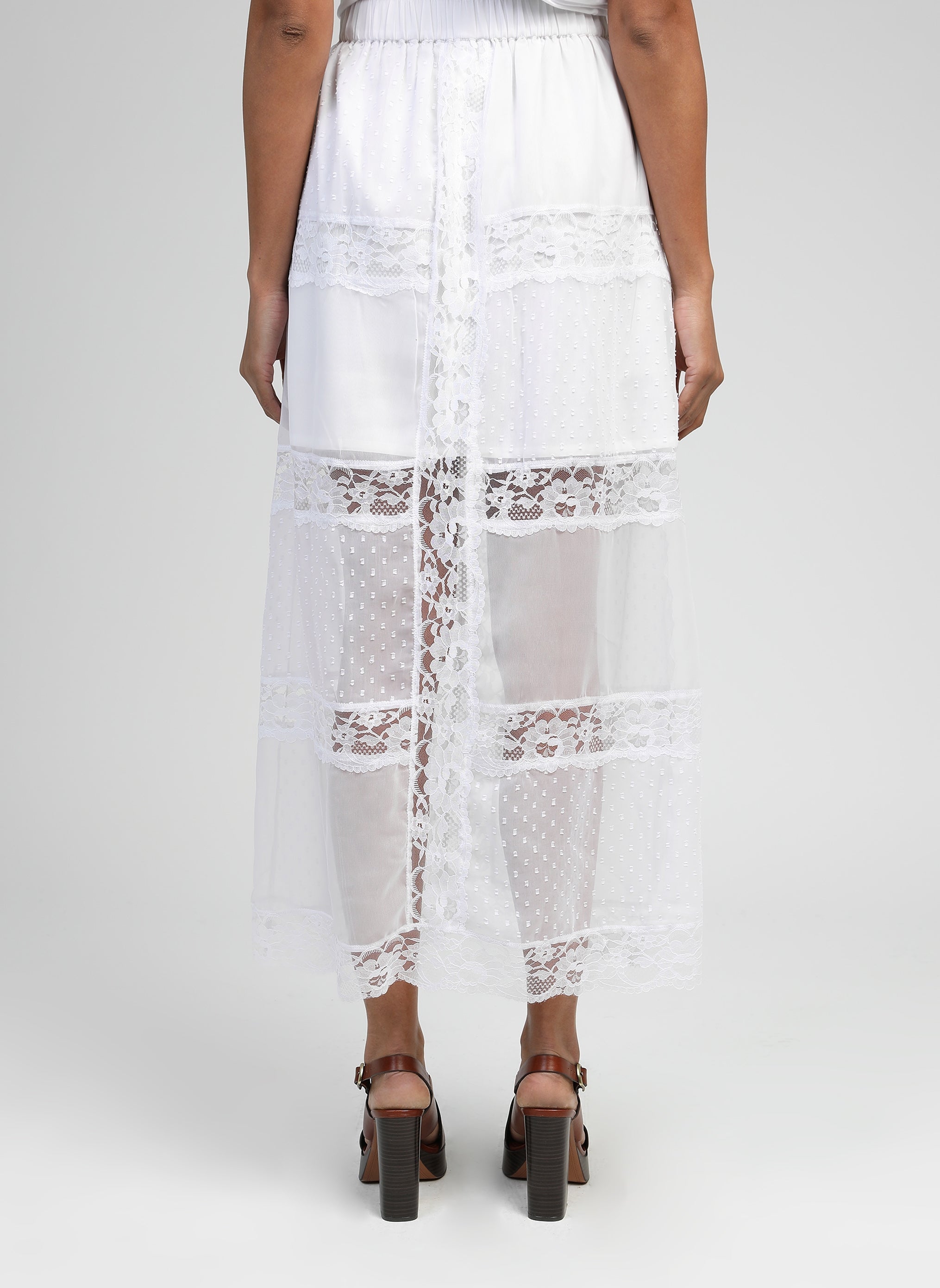 JUPE LONGUE RAVILA blanc