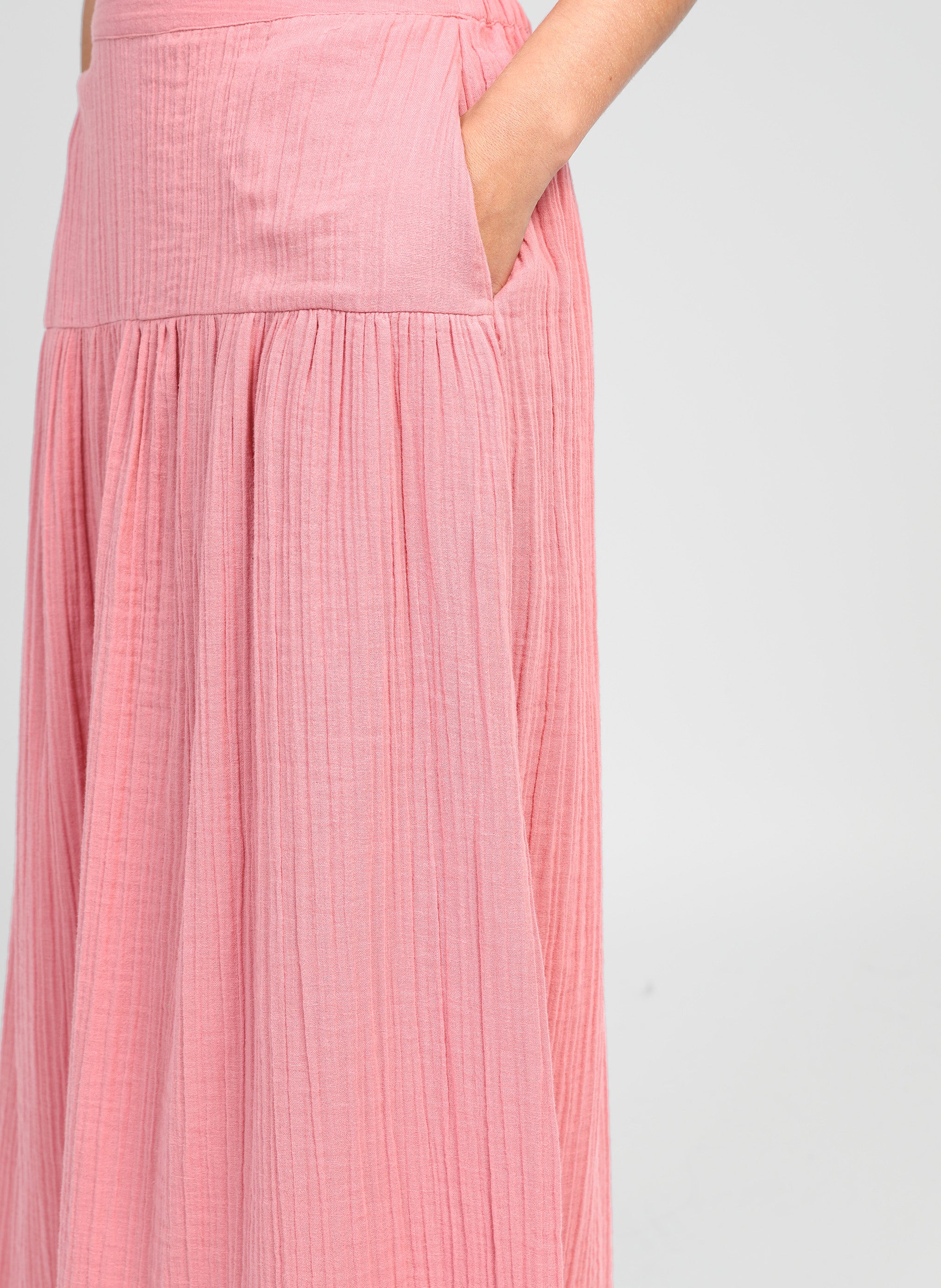 JUPE MIDI RITHA rose