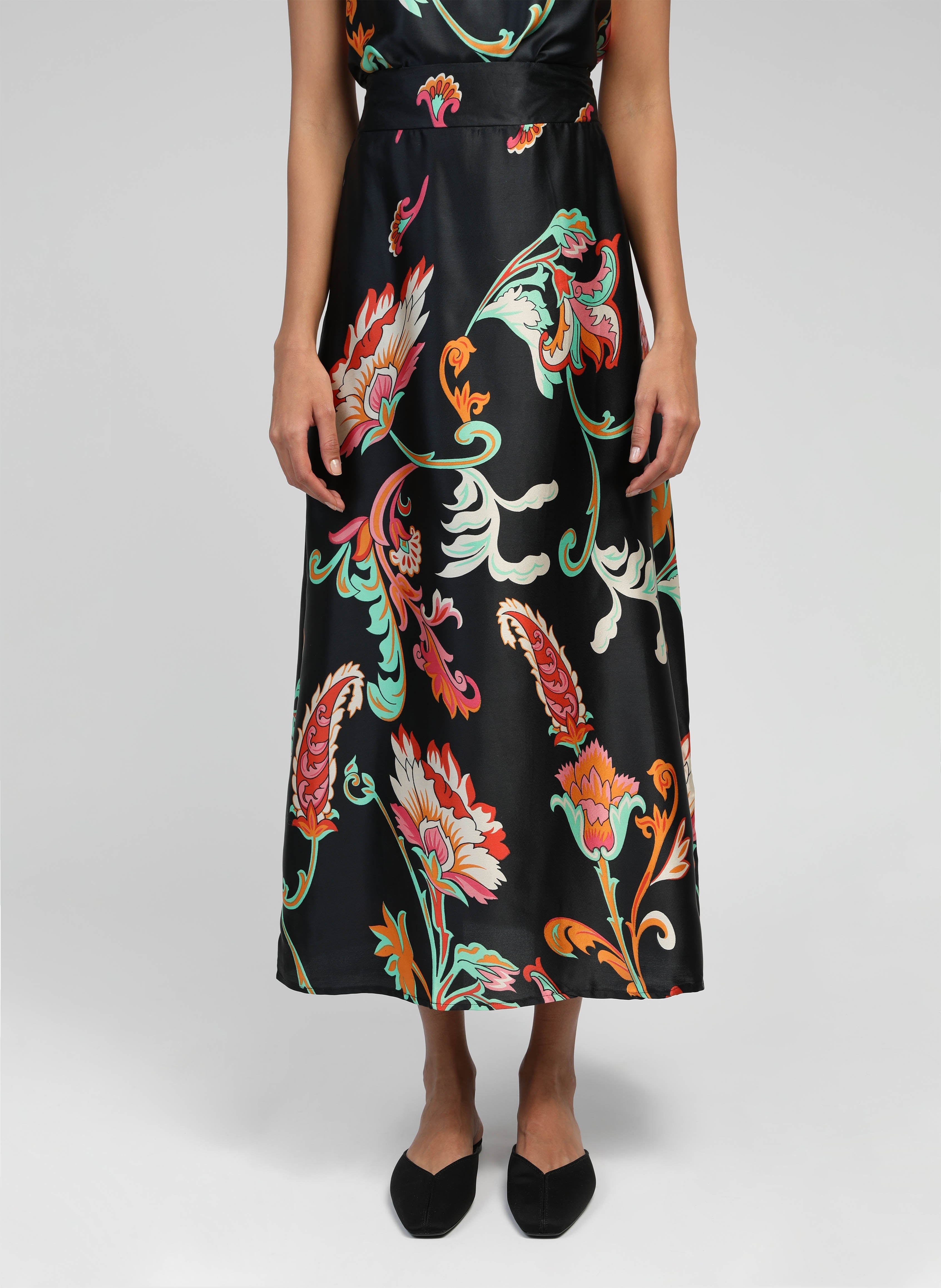 JUPE MIDI ROBILOU indina noir