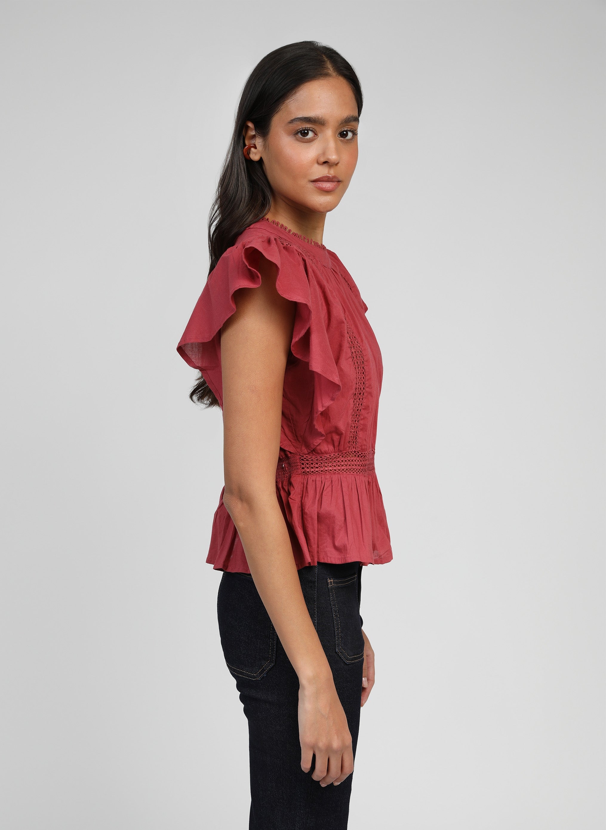 BLOUSE SALEK cerise