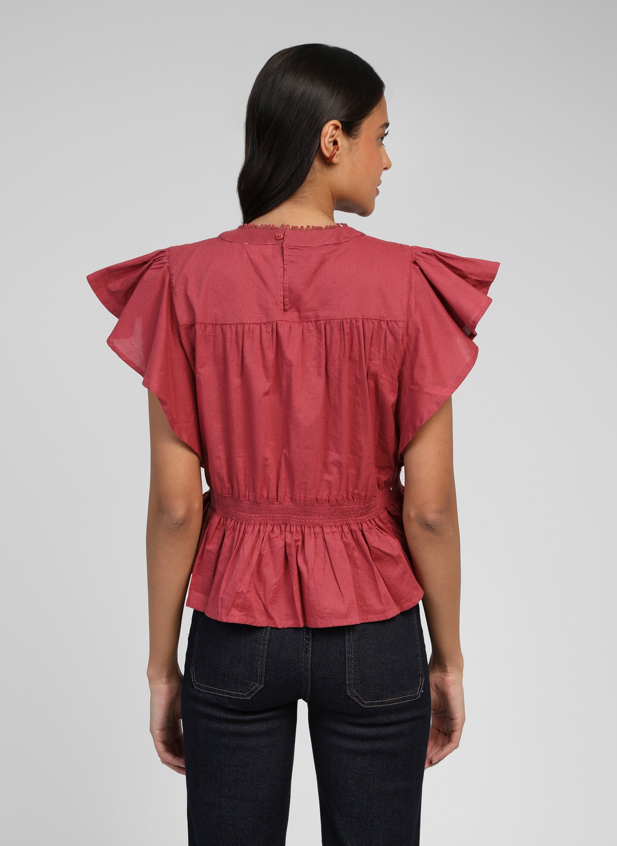 BLOUSE SALEK cerise