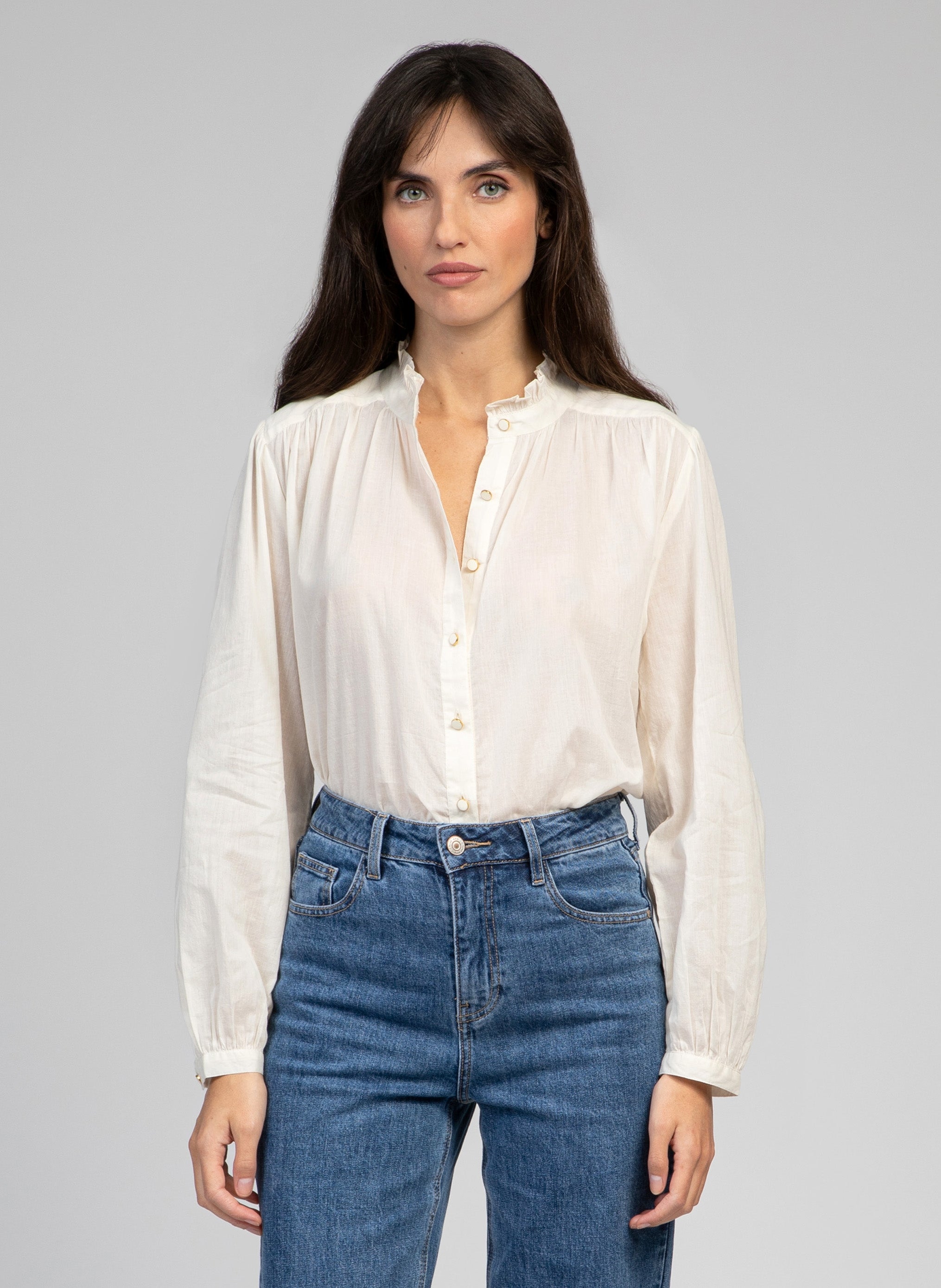 BLOUSE SAMINY blanc cassé