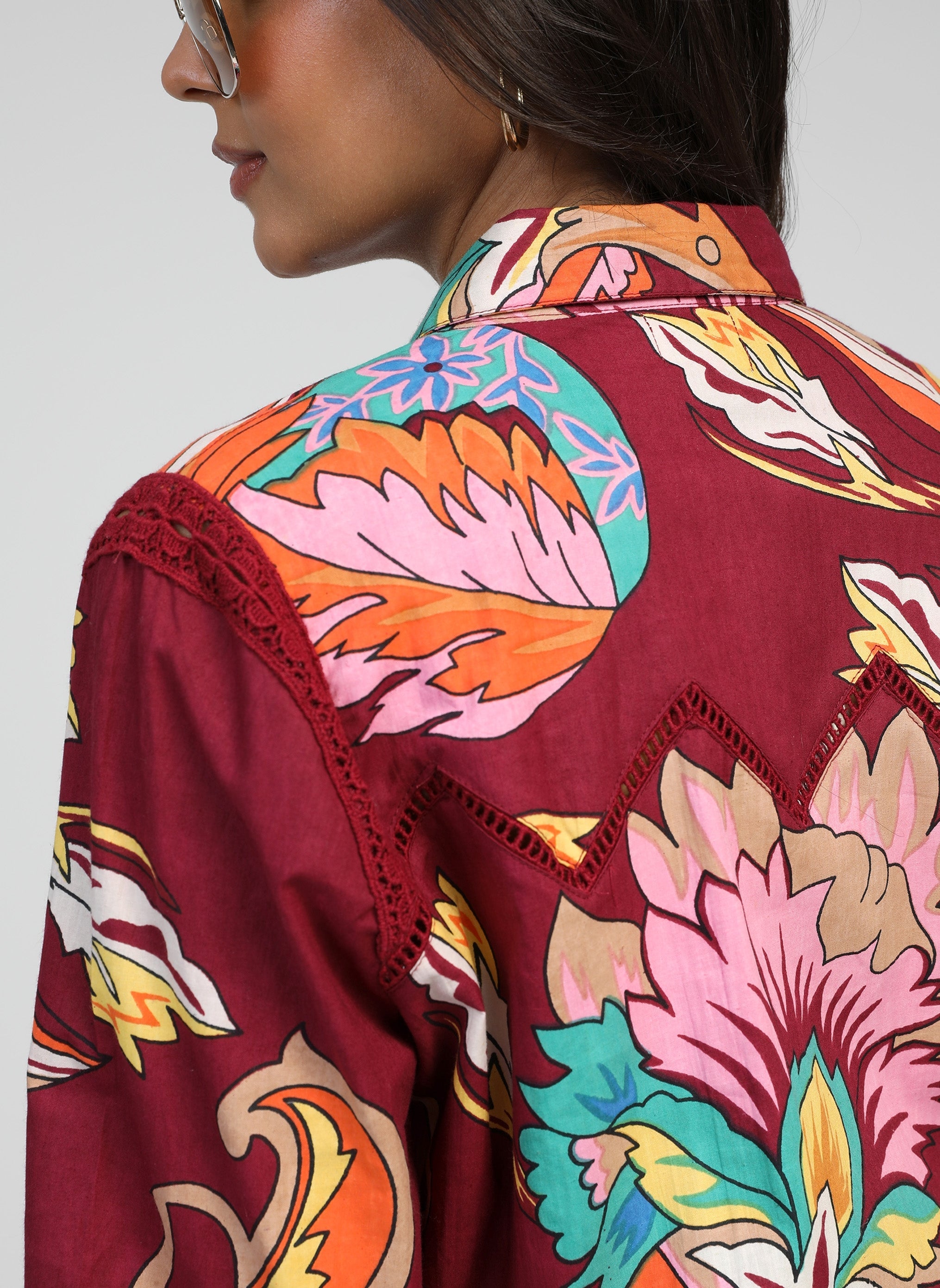 SERVILOU jabba cherry shirt