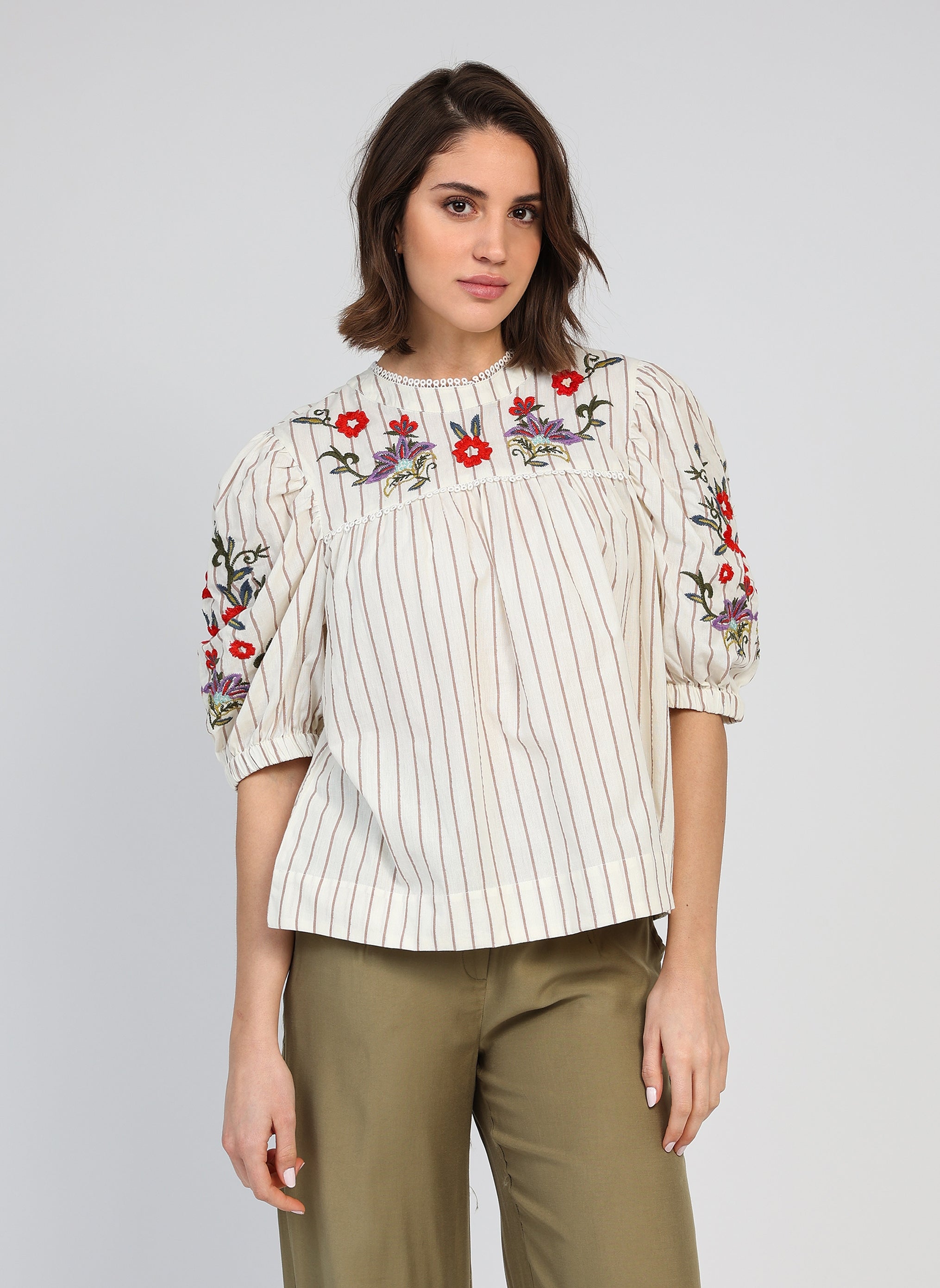 SOLUZA striped BLOUSE