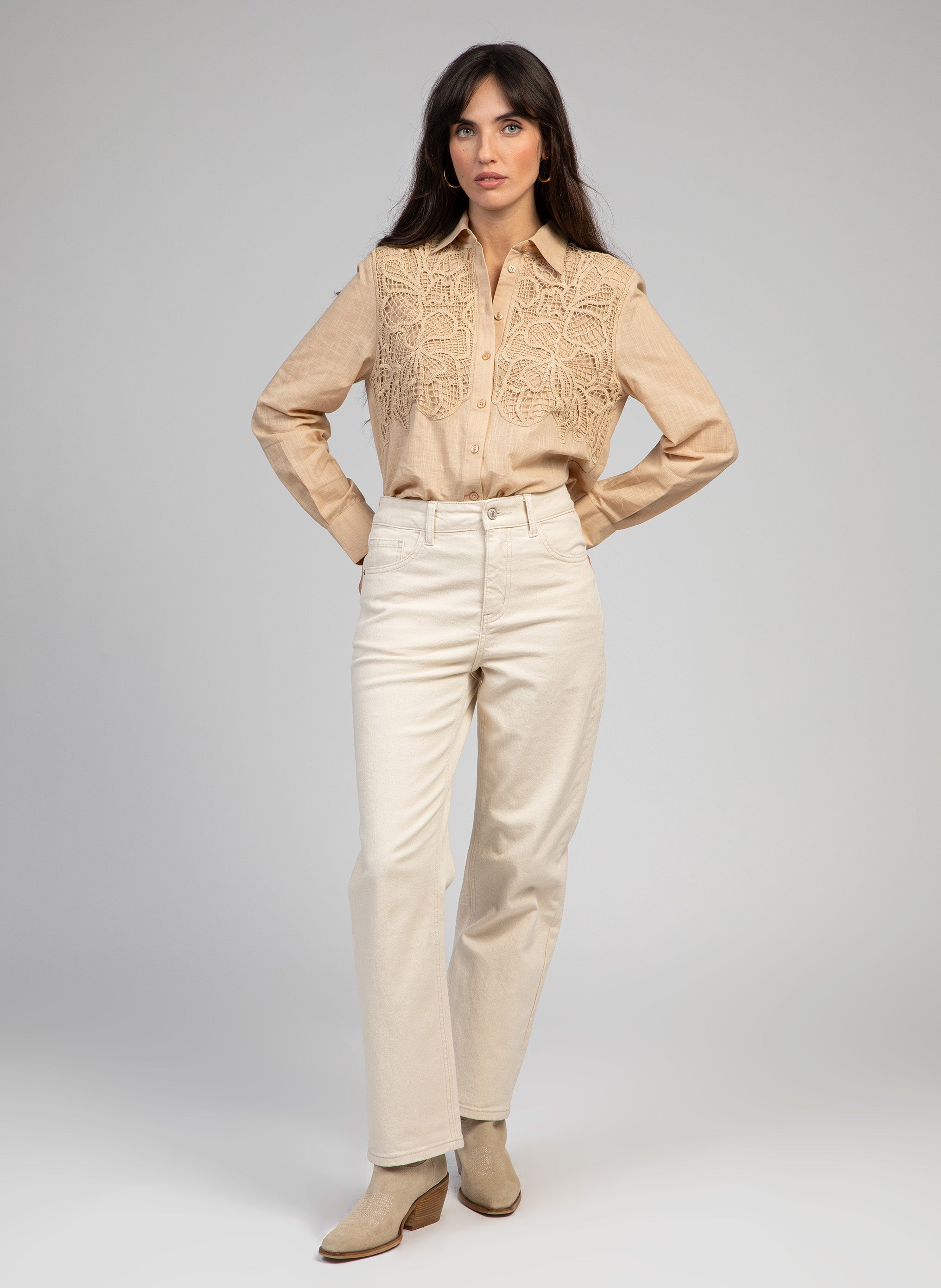 CHEMISE SOUNIA beige