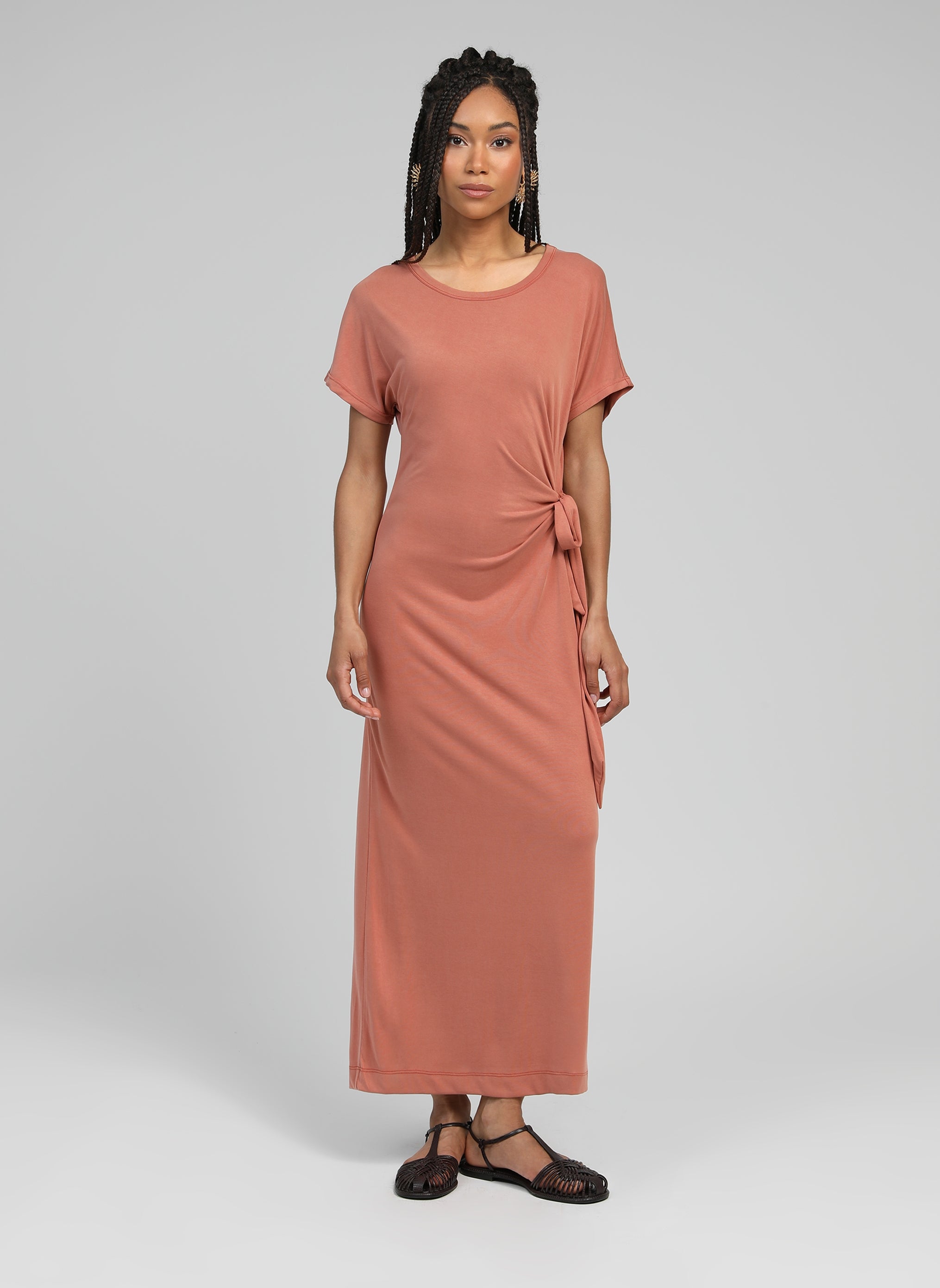 ROBE LONGUE TAMISARA terracotta