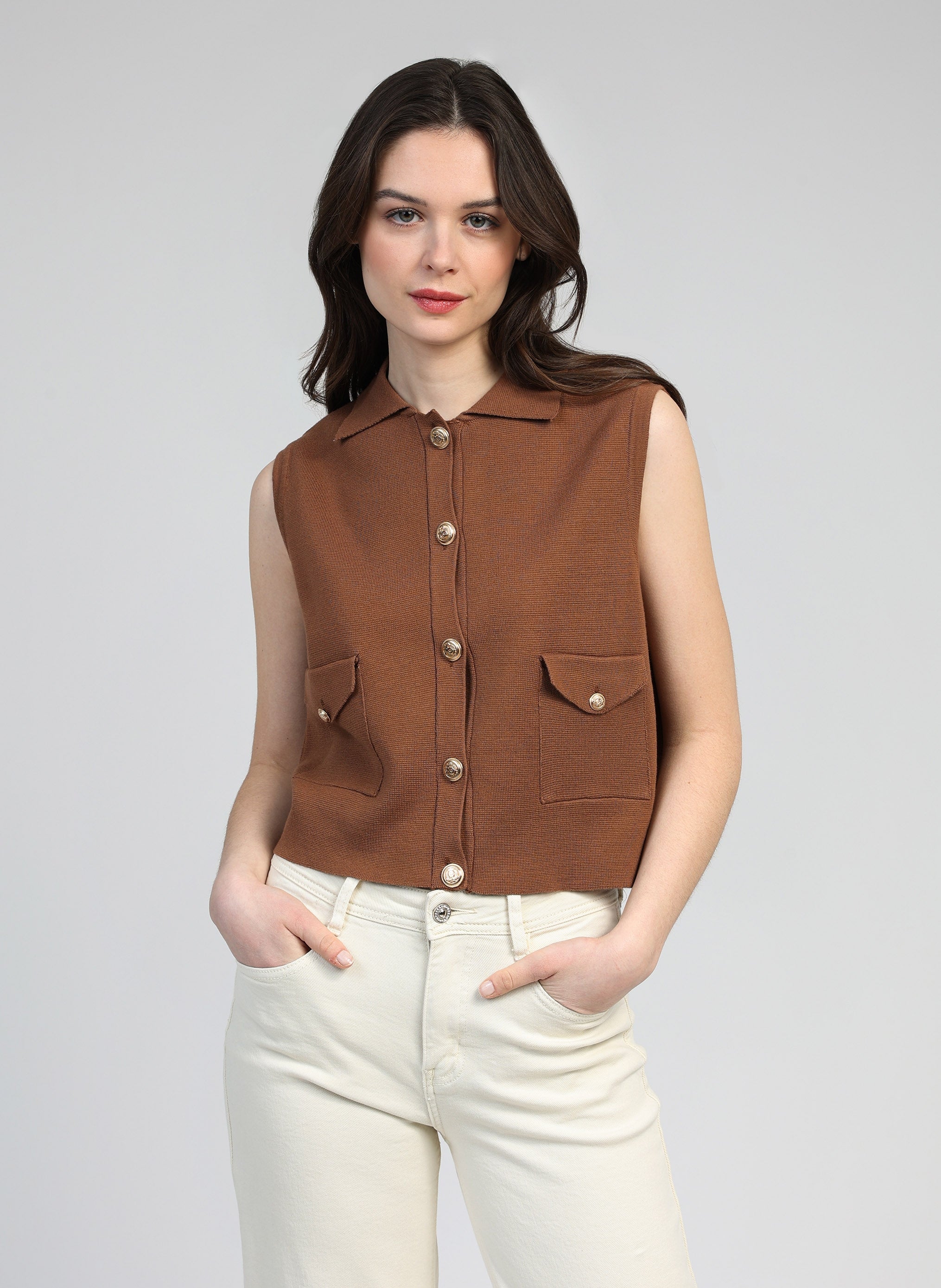 CARDIGAN VAMAYA mocha brown