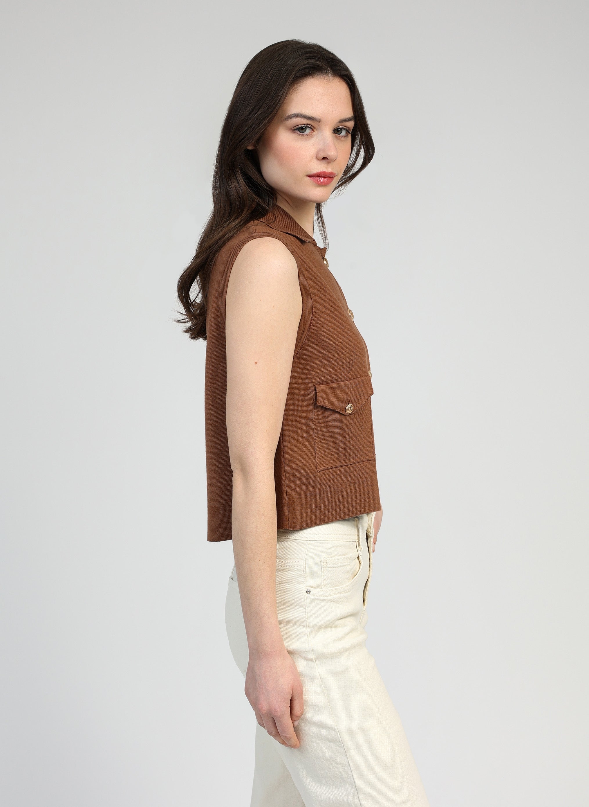 CARDIGAN VAMAYA mocha brown