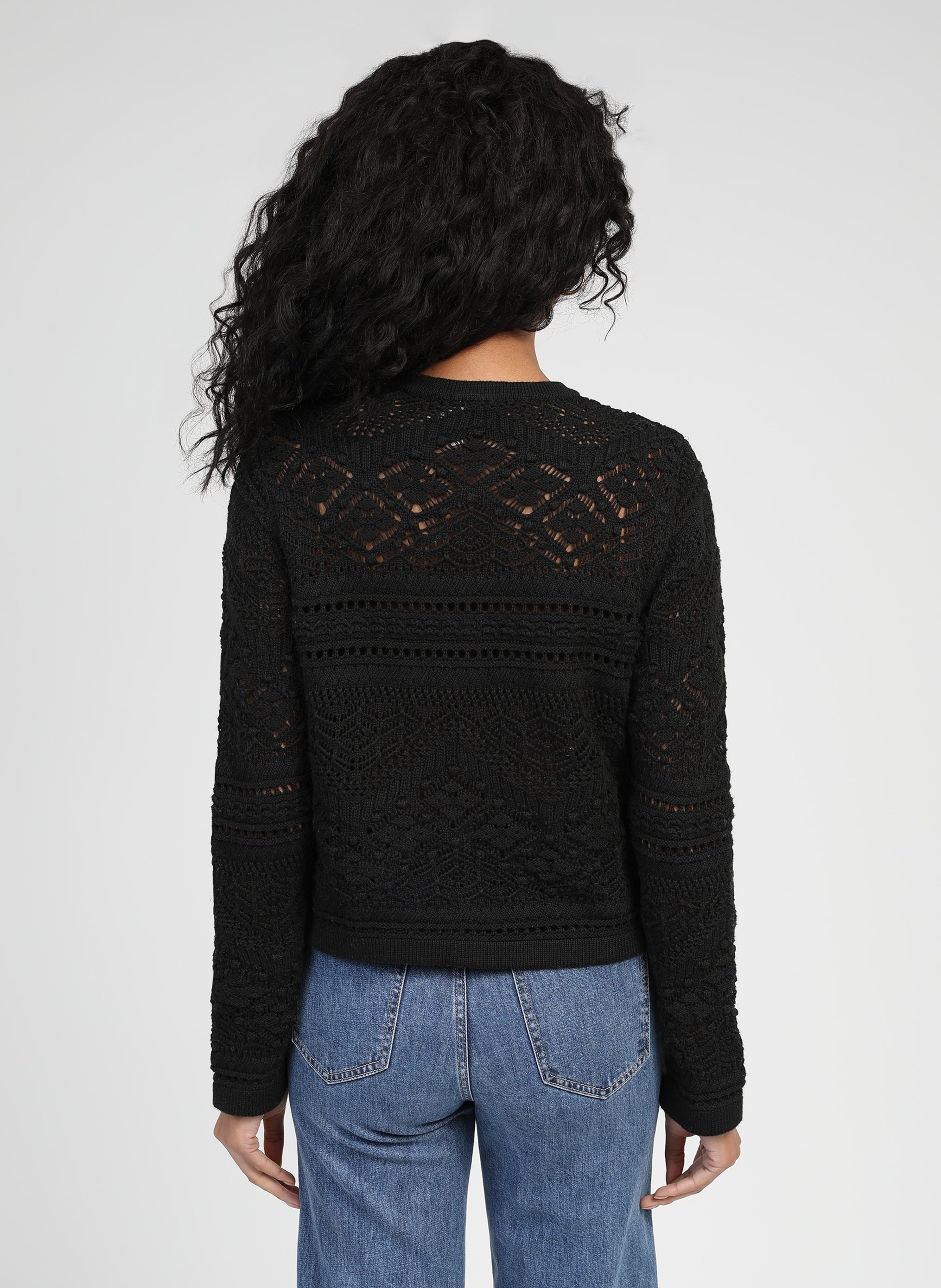 CARDIGAN VEFITI noir