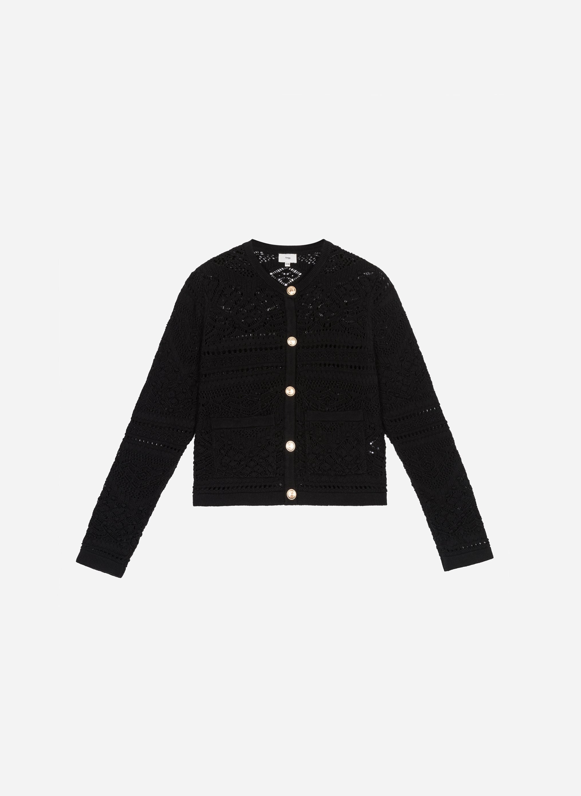 CARDIGAN VEFITI noir