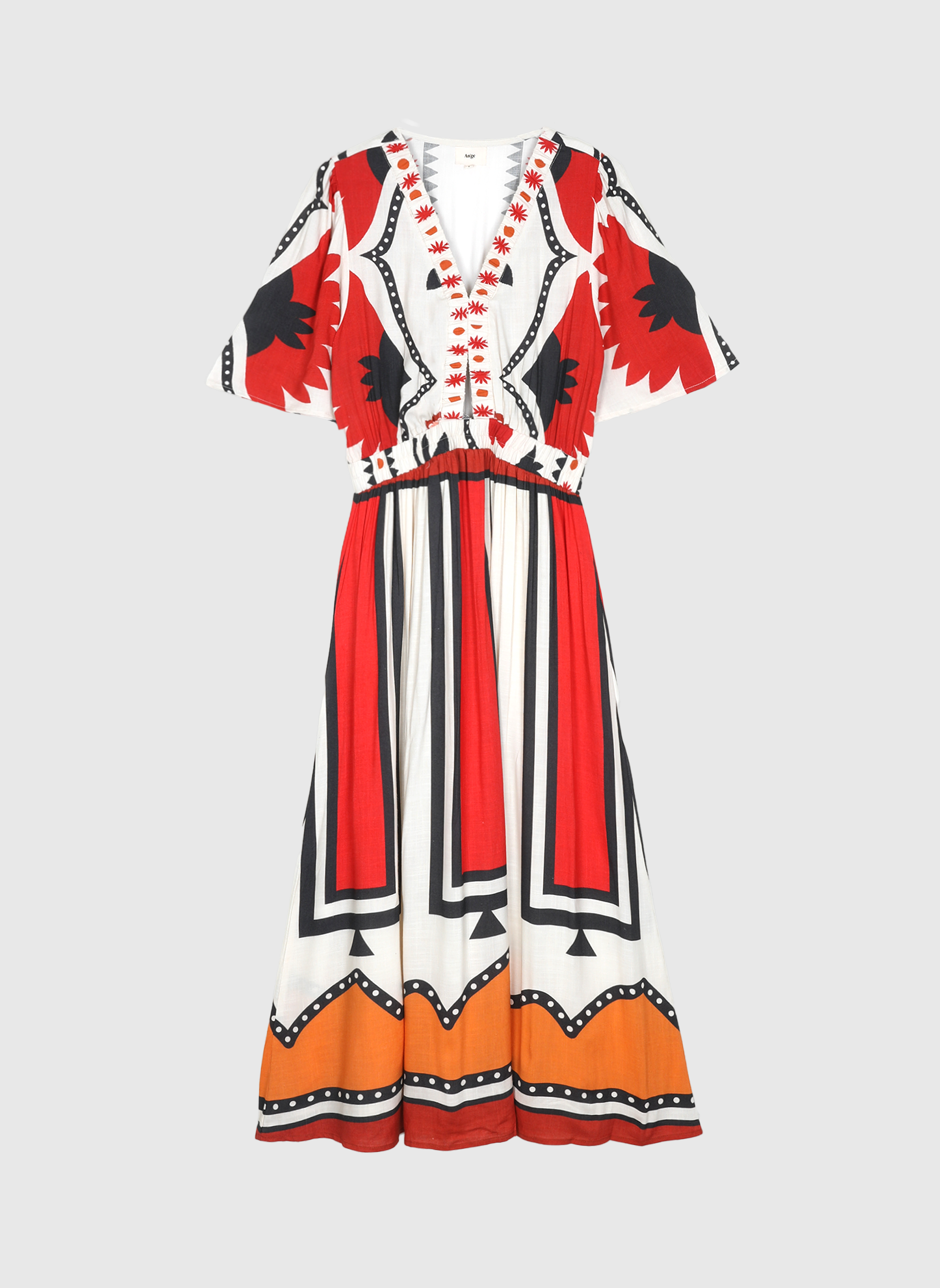 ROBE LONGUE ODEMARIA sage ecru