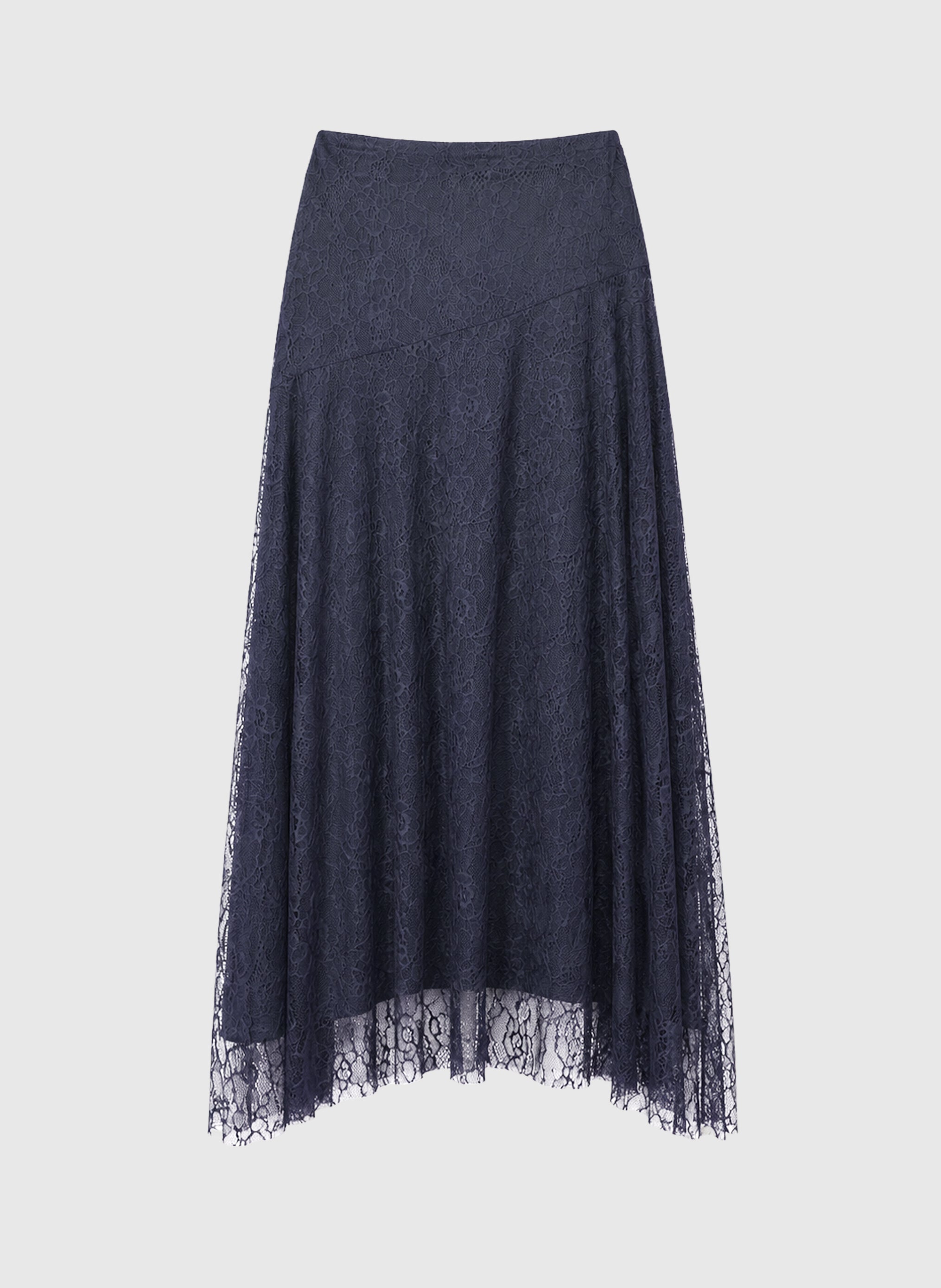 FALDA MIDI JUNEYLA azul marino