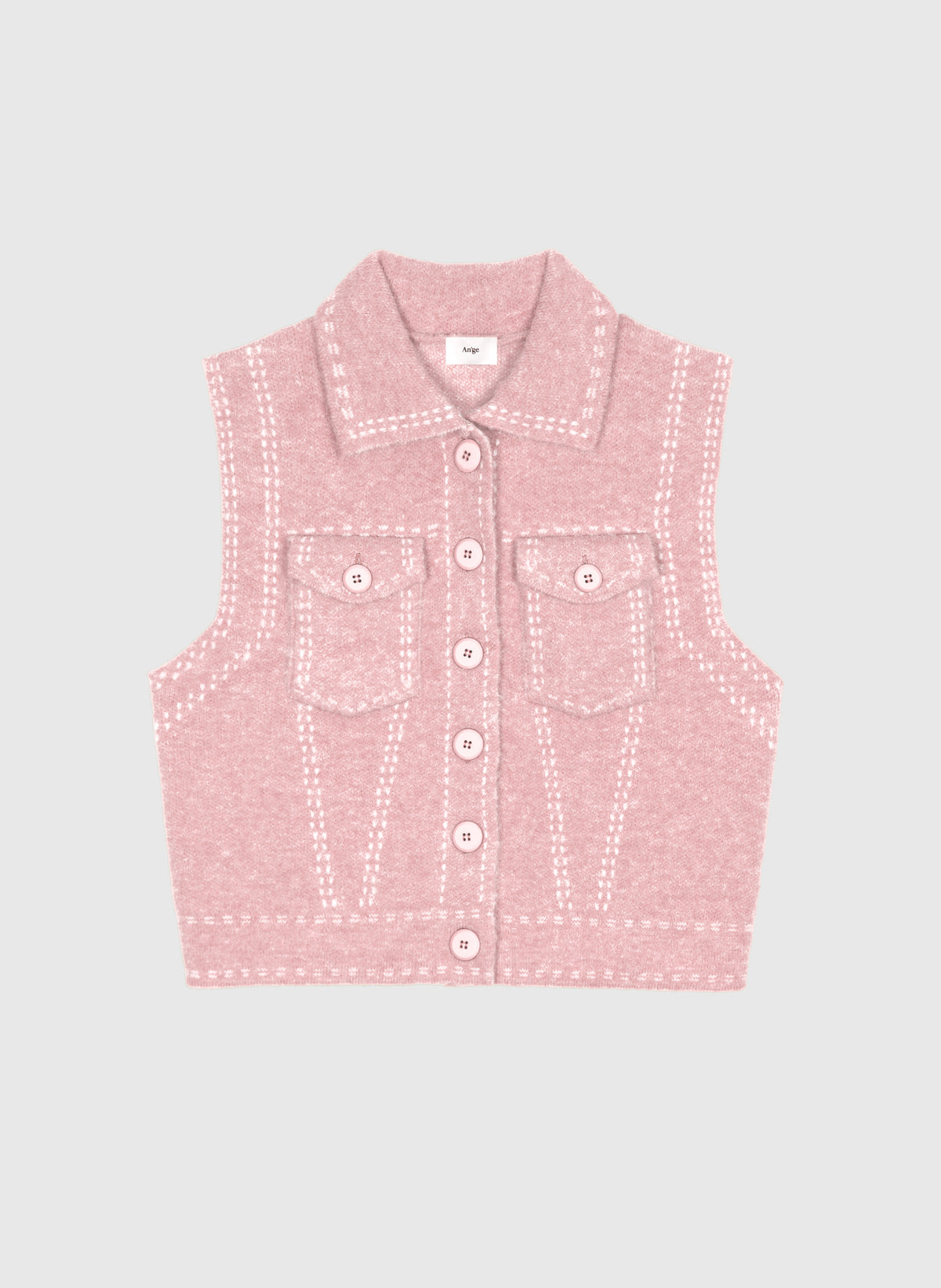 GILET LEWAYNE vieux rose