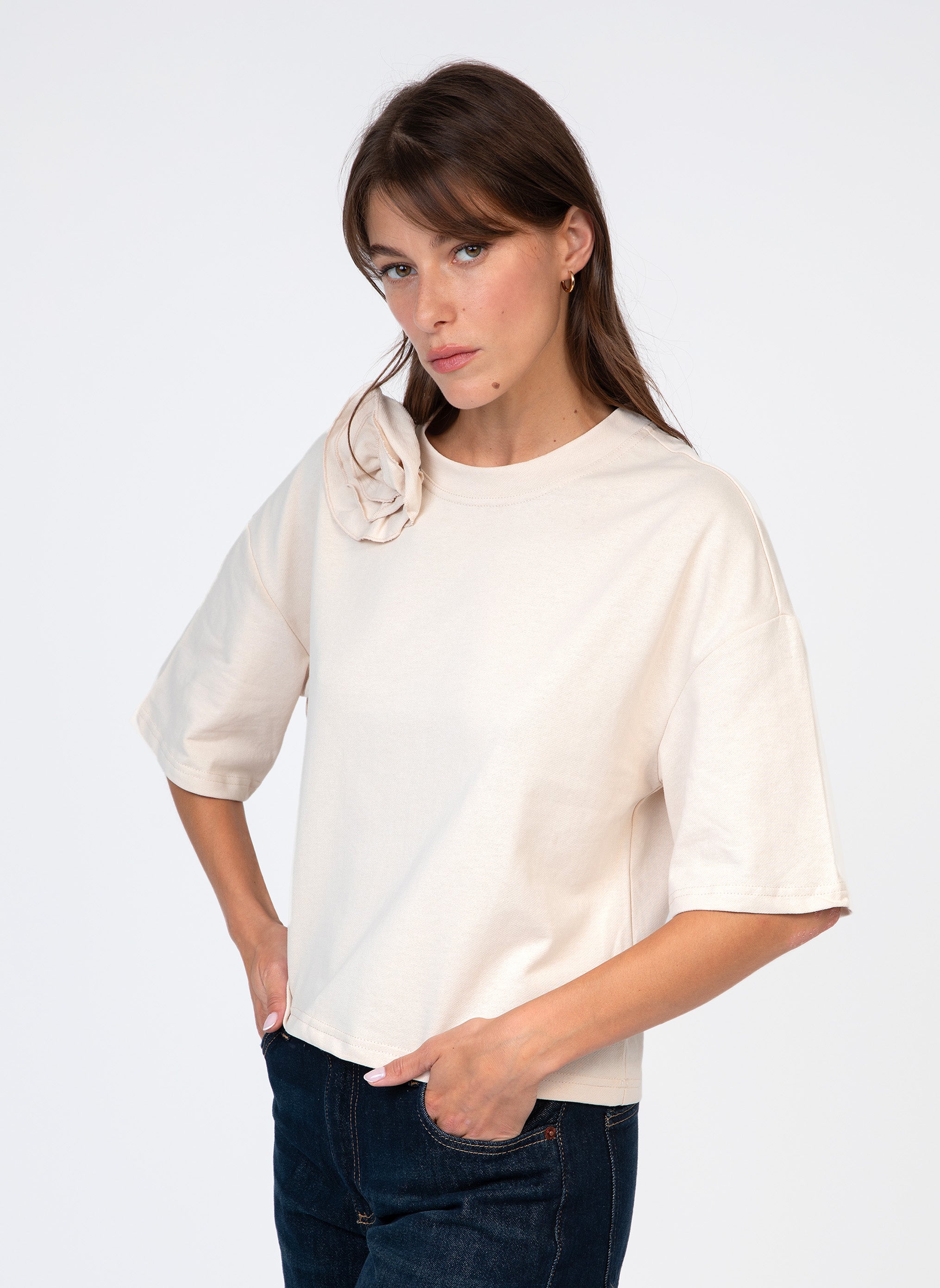 T-SHIRT ADEVA ecru