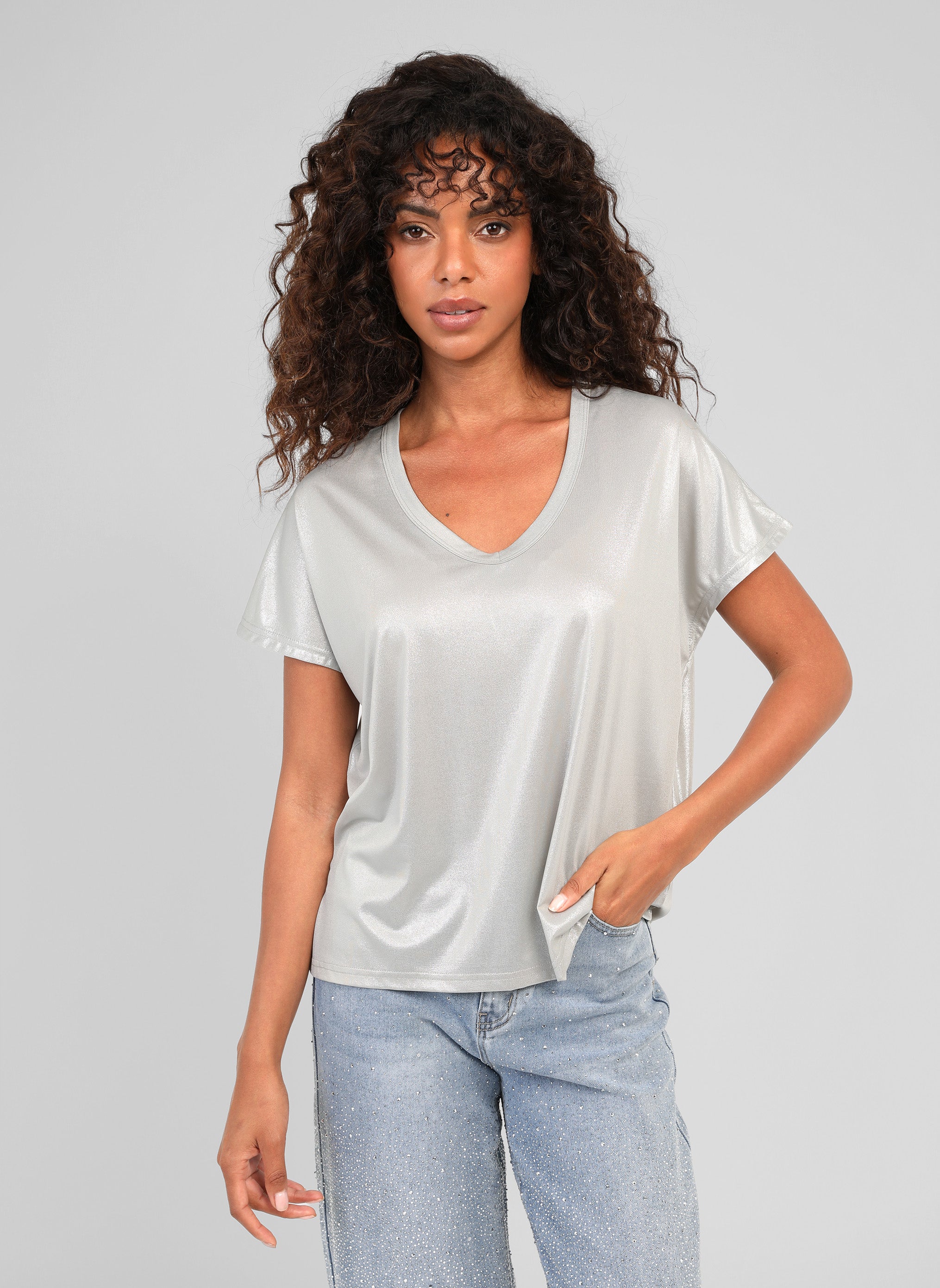 T-SHIRT AGNEZA argent