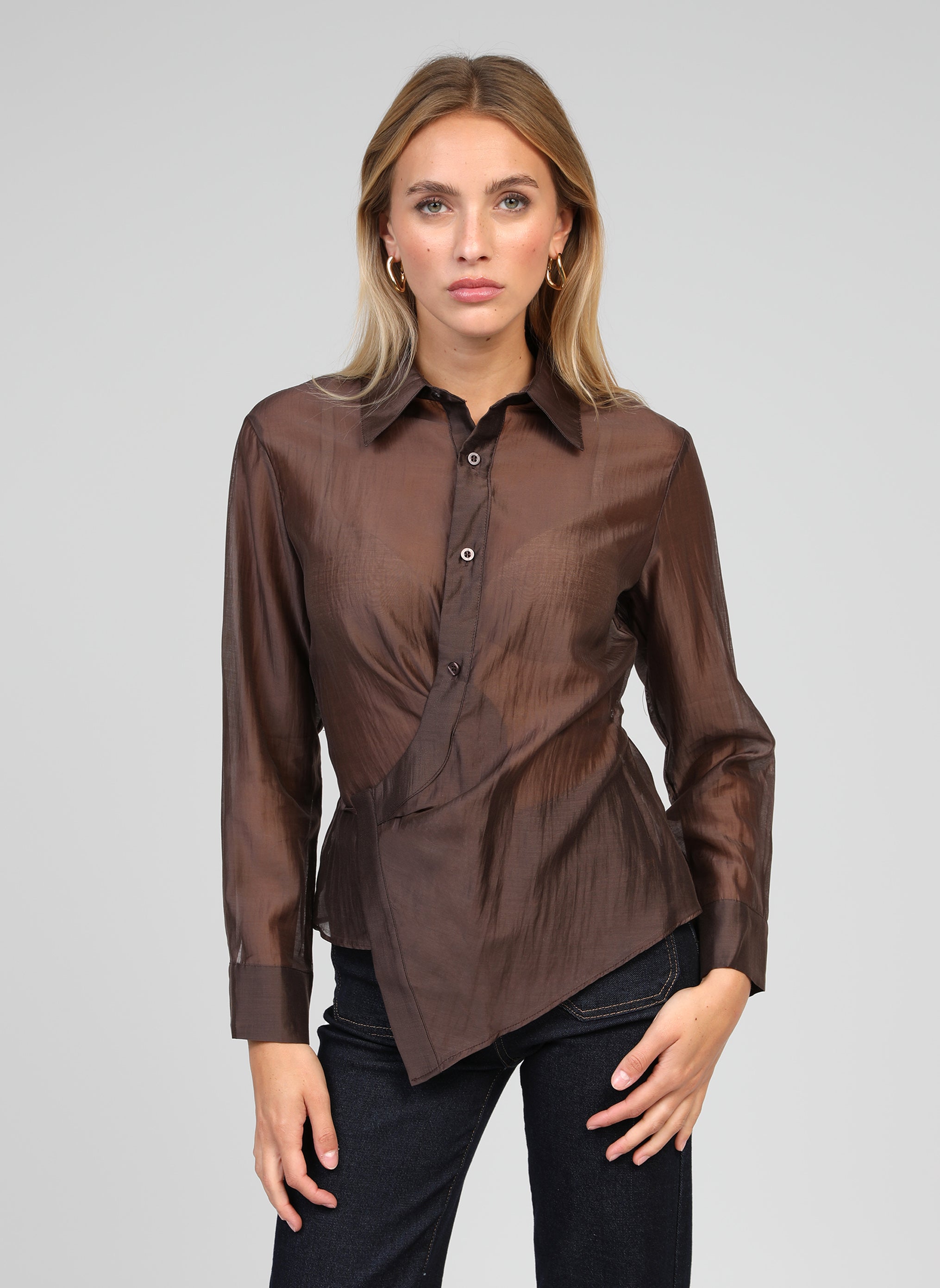CHEMISE AIMA marron