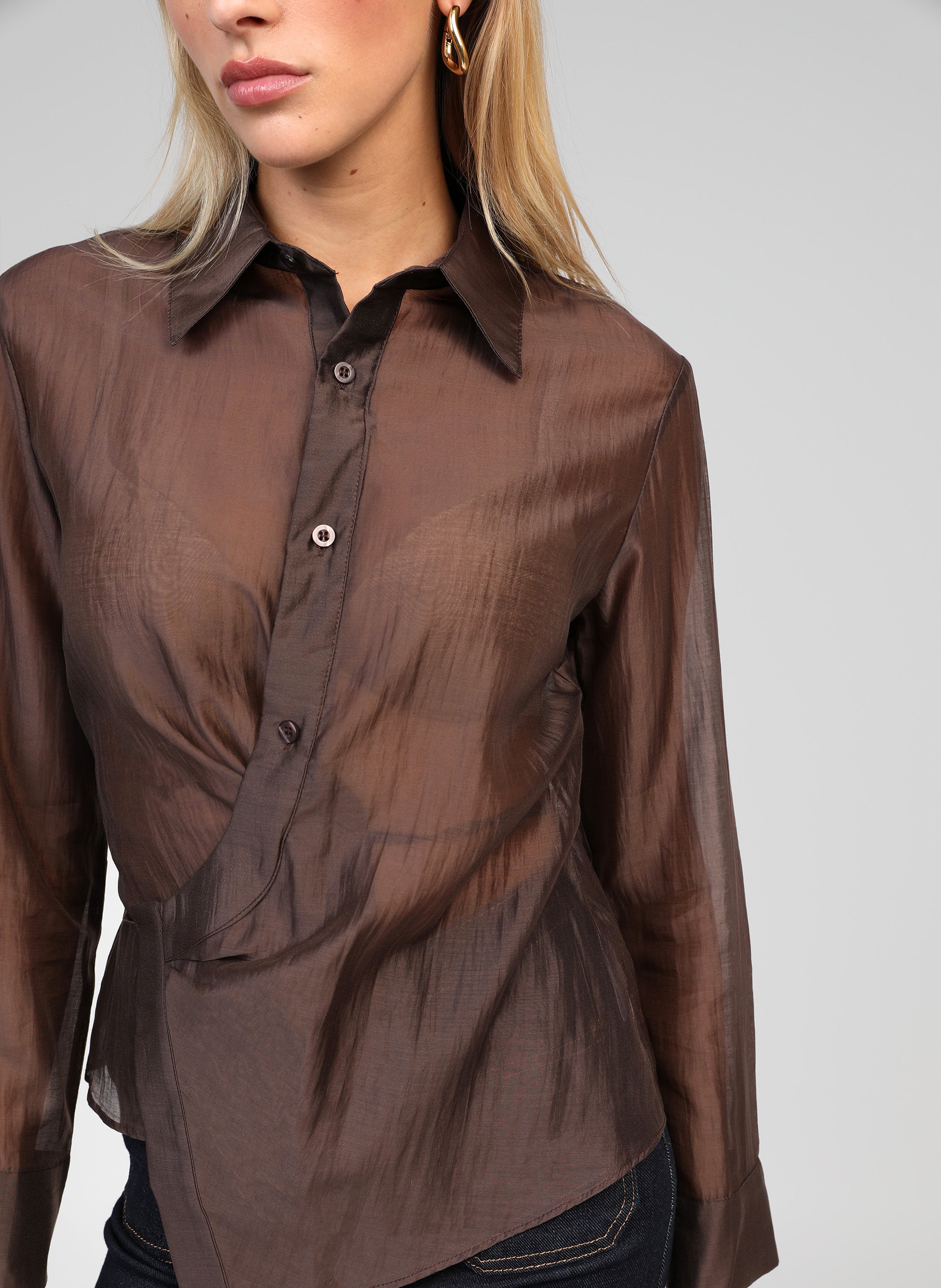 CHEMISE AIMA marron