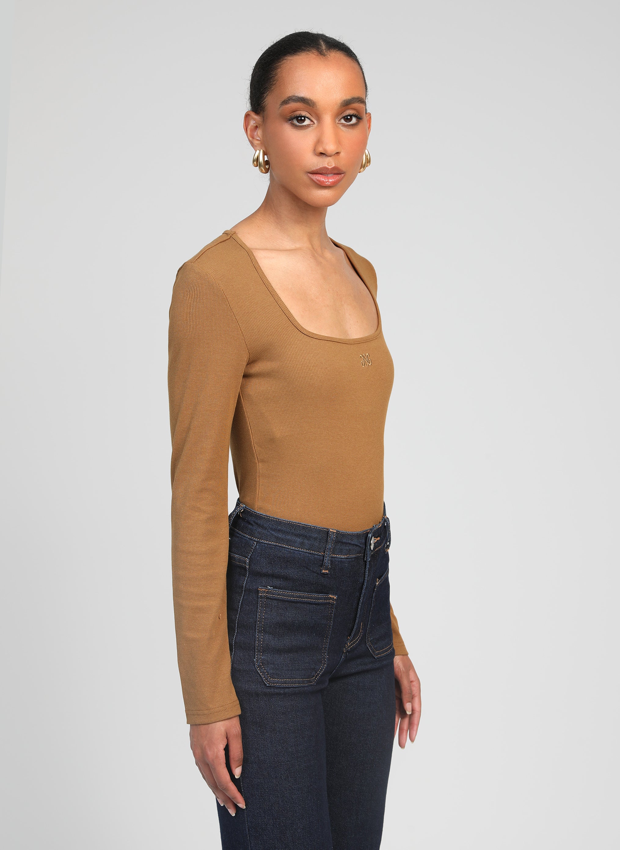 T-SHIRT AKCEL noisette