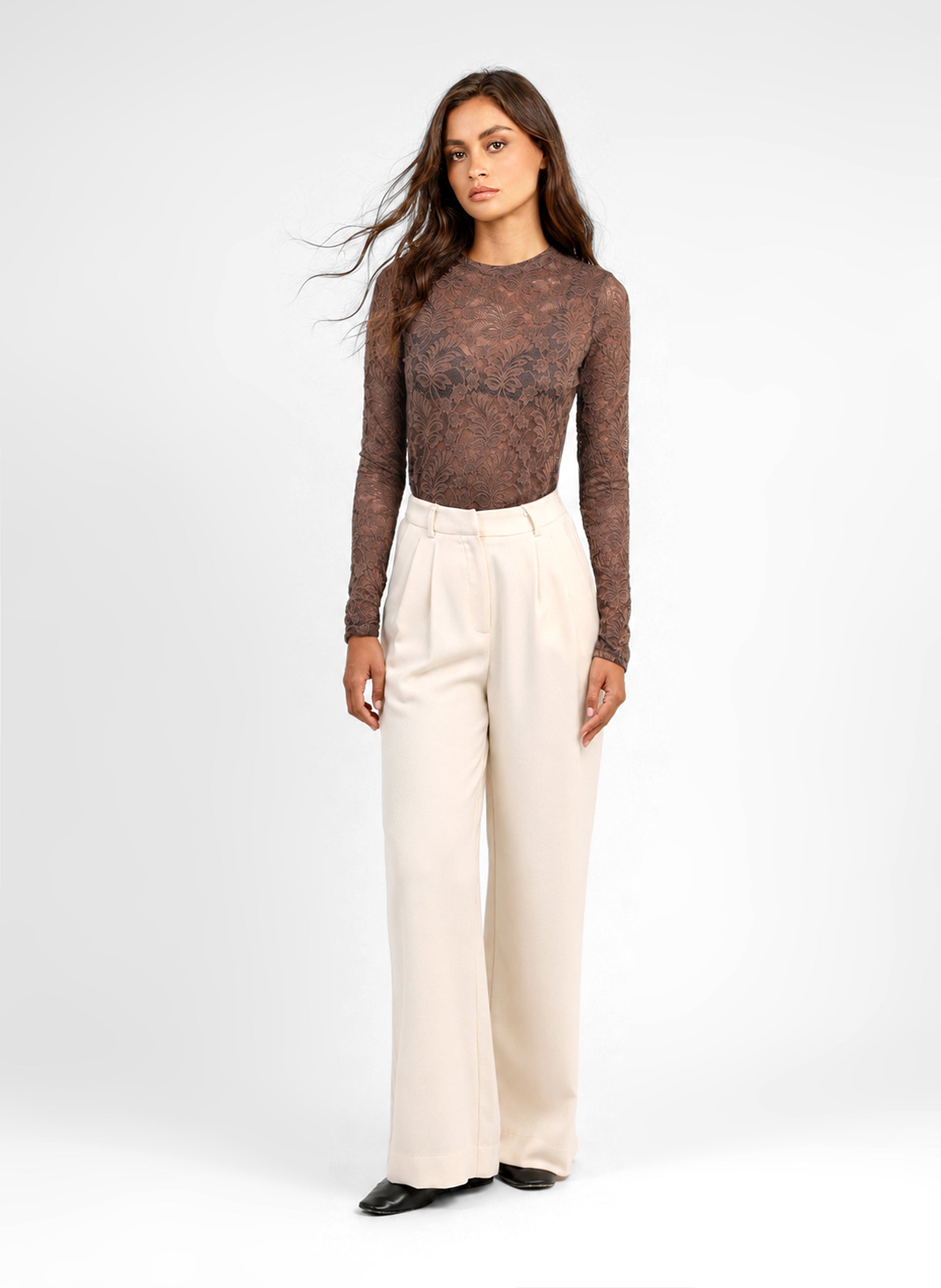 PANTALONES PERLA blanco roto