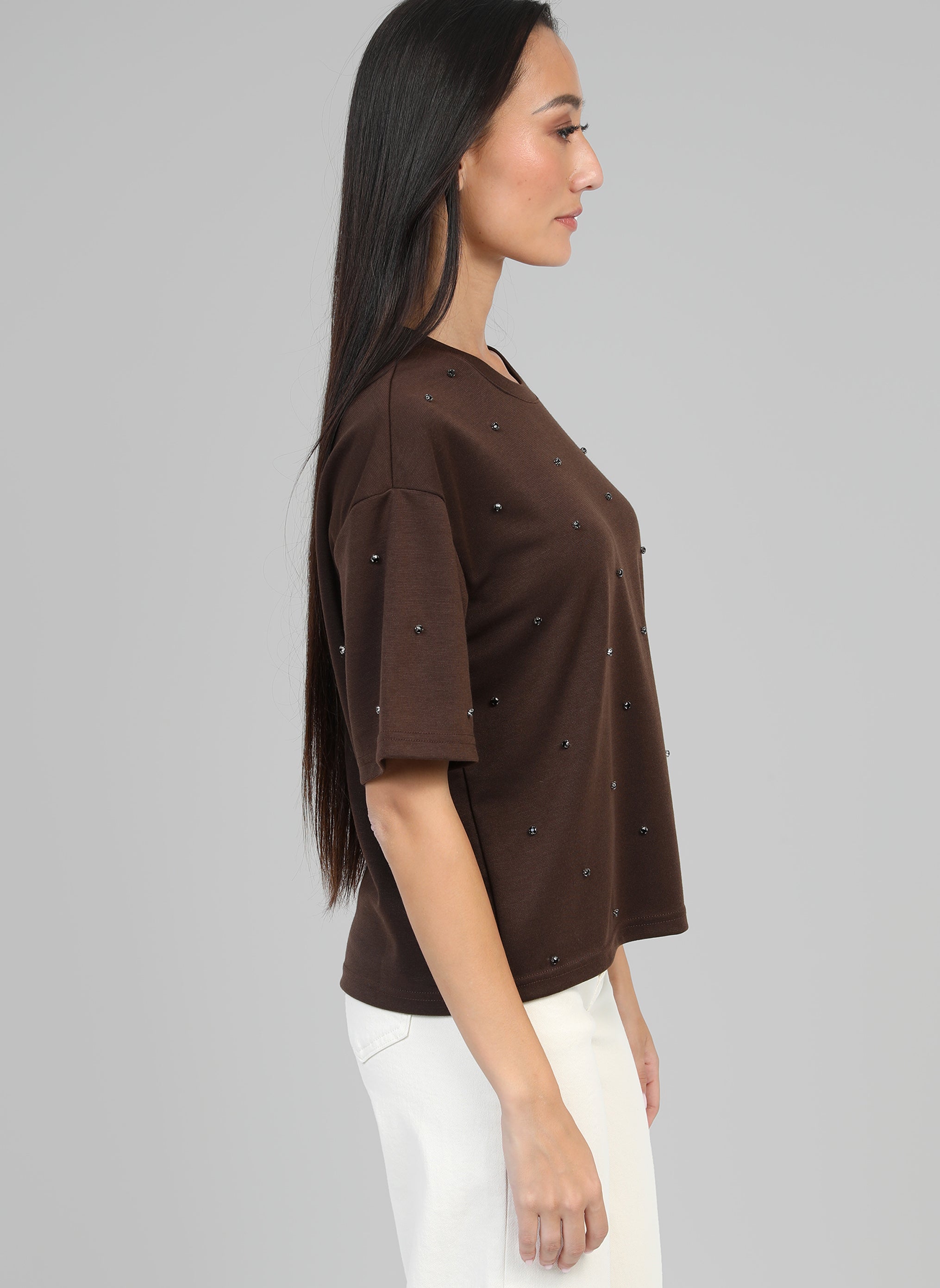 T-SHIRT ALIARA marron