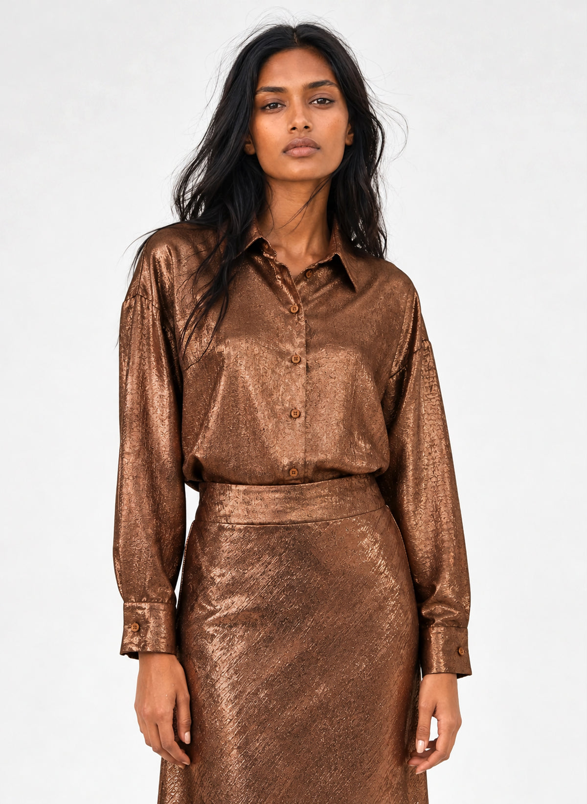 CHEMISE AMORITA marron