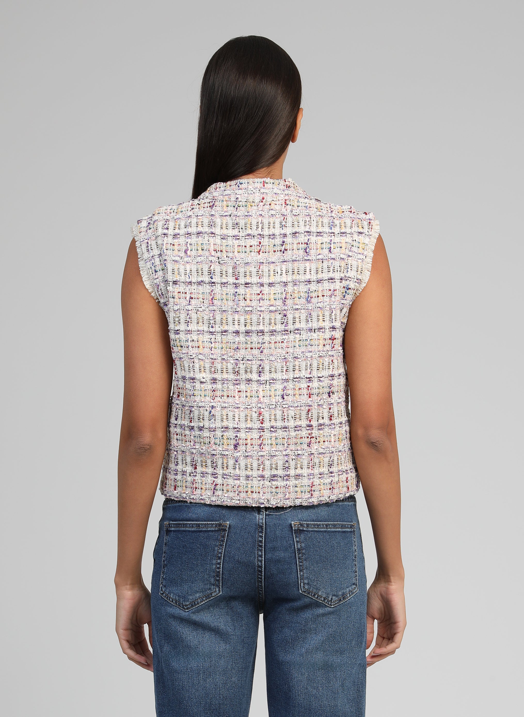 VESTE SANS MANCHES AVAYANA parme