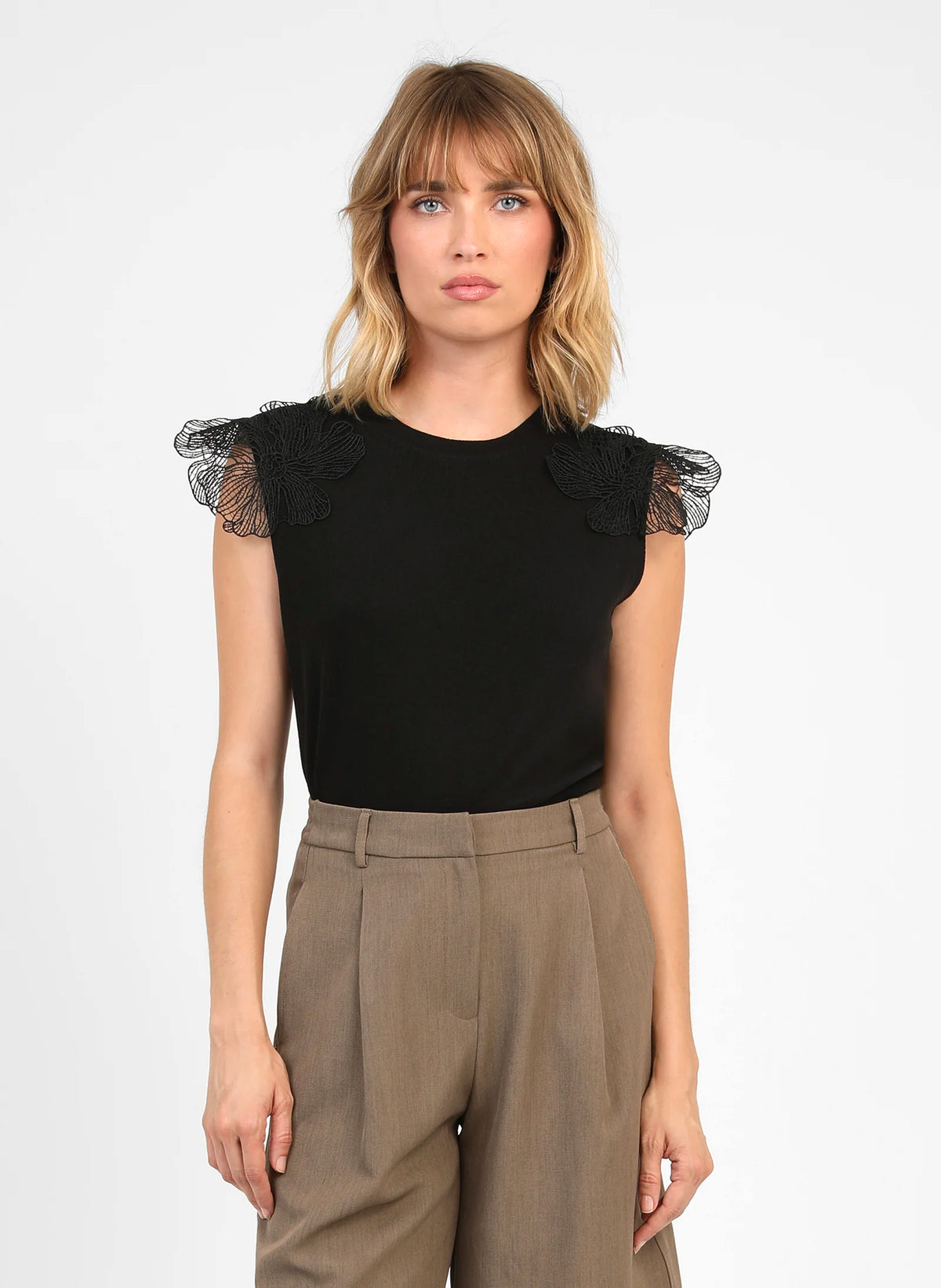 AZDINE Black Tank Top