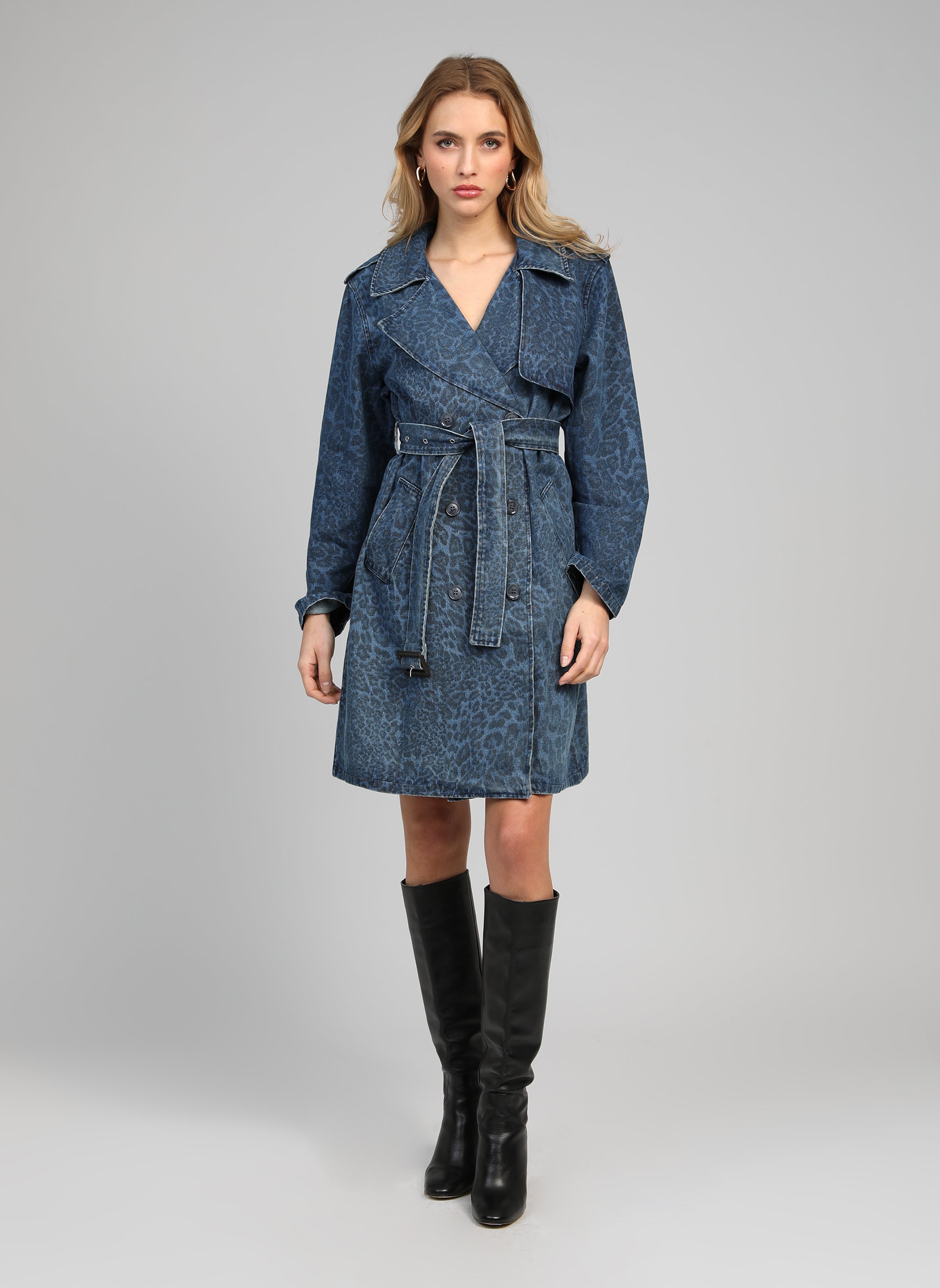 MANTEAU CALIPANTERA denim panthere
