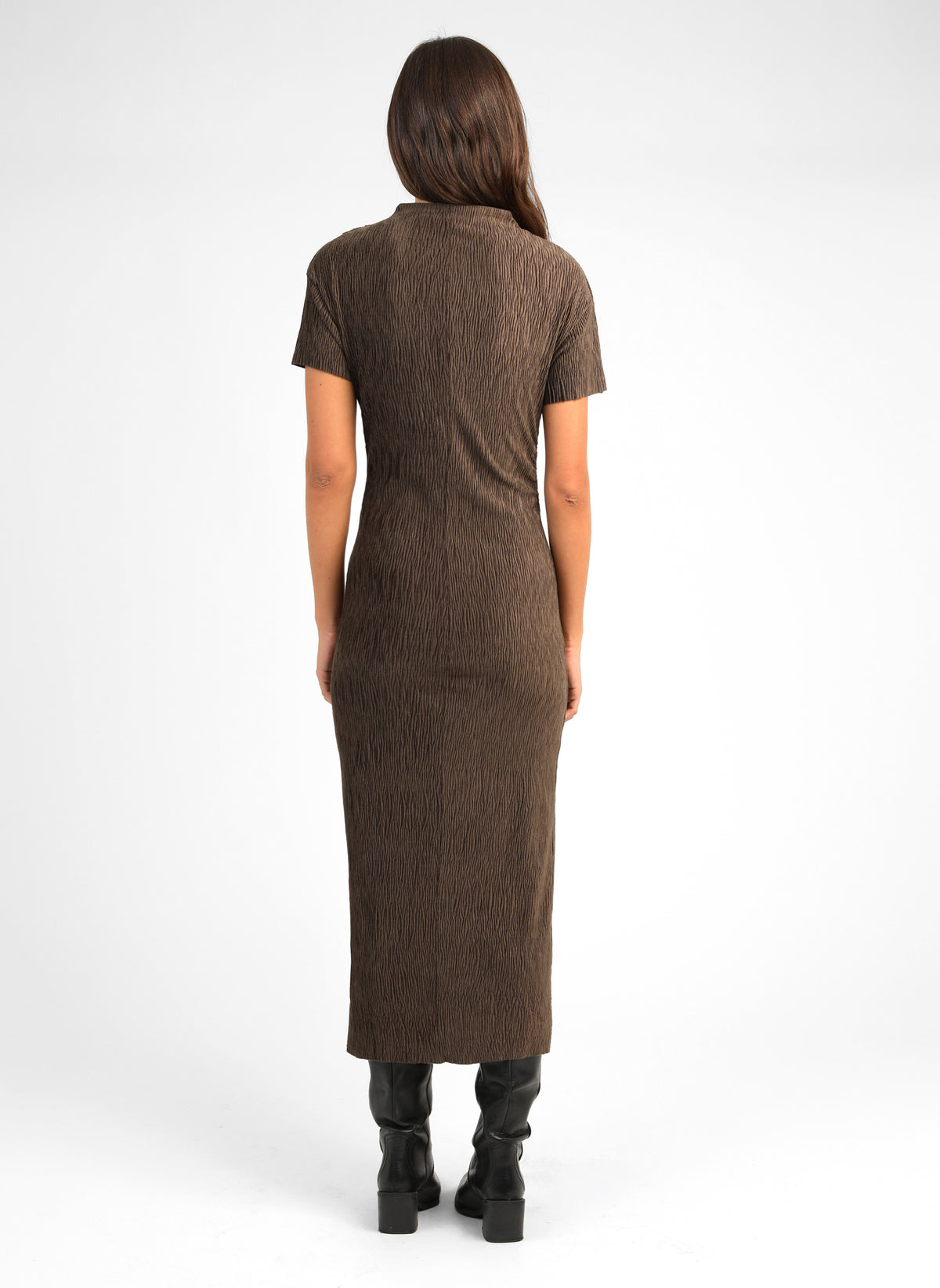 ROBE MIDI ELOANE marron