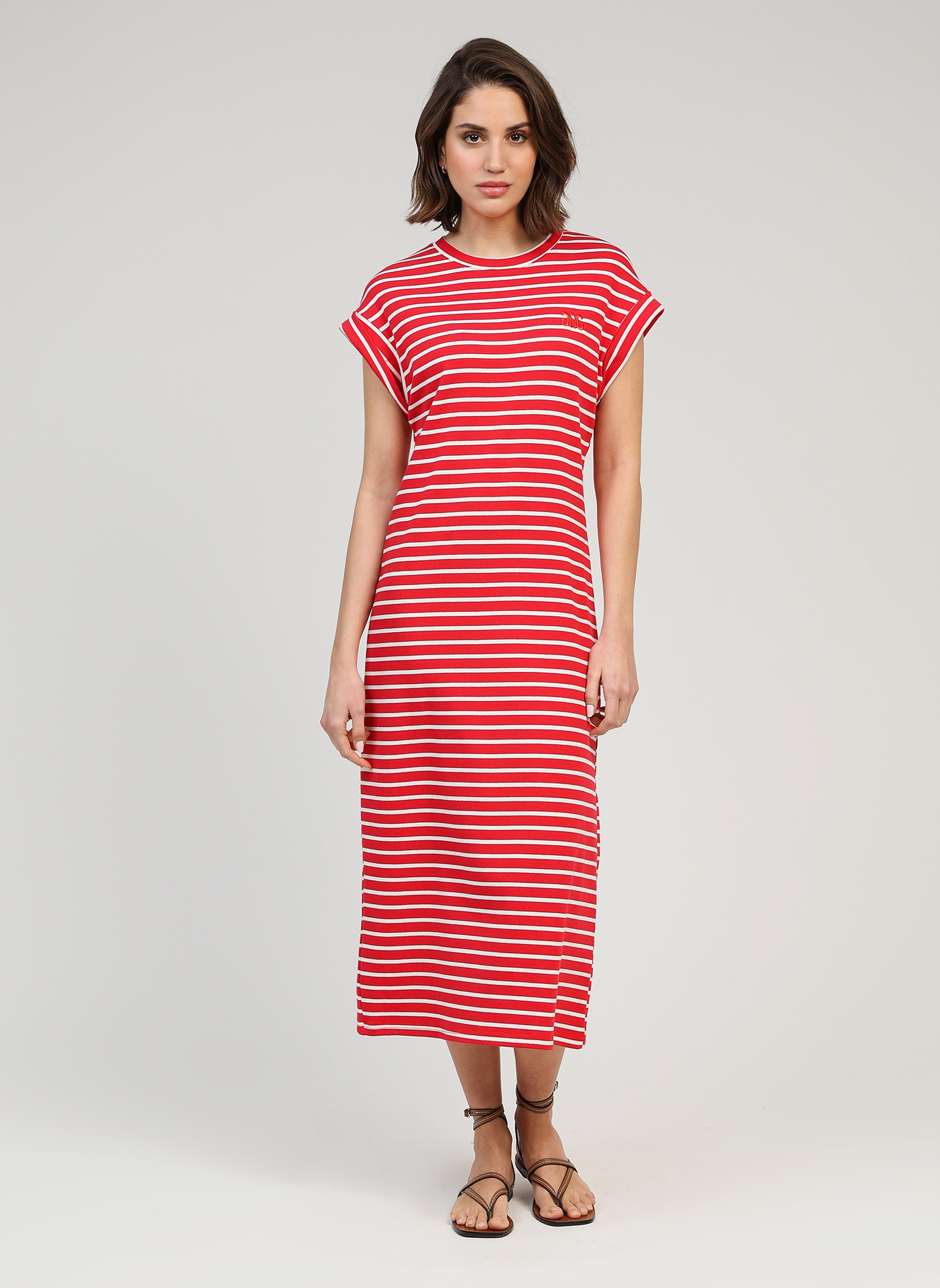 ENOHA MIDI DRESS red