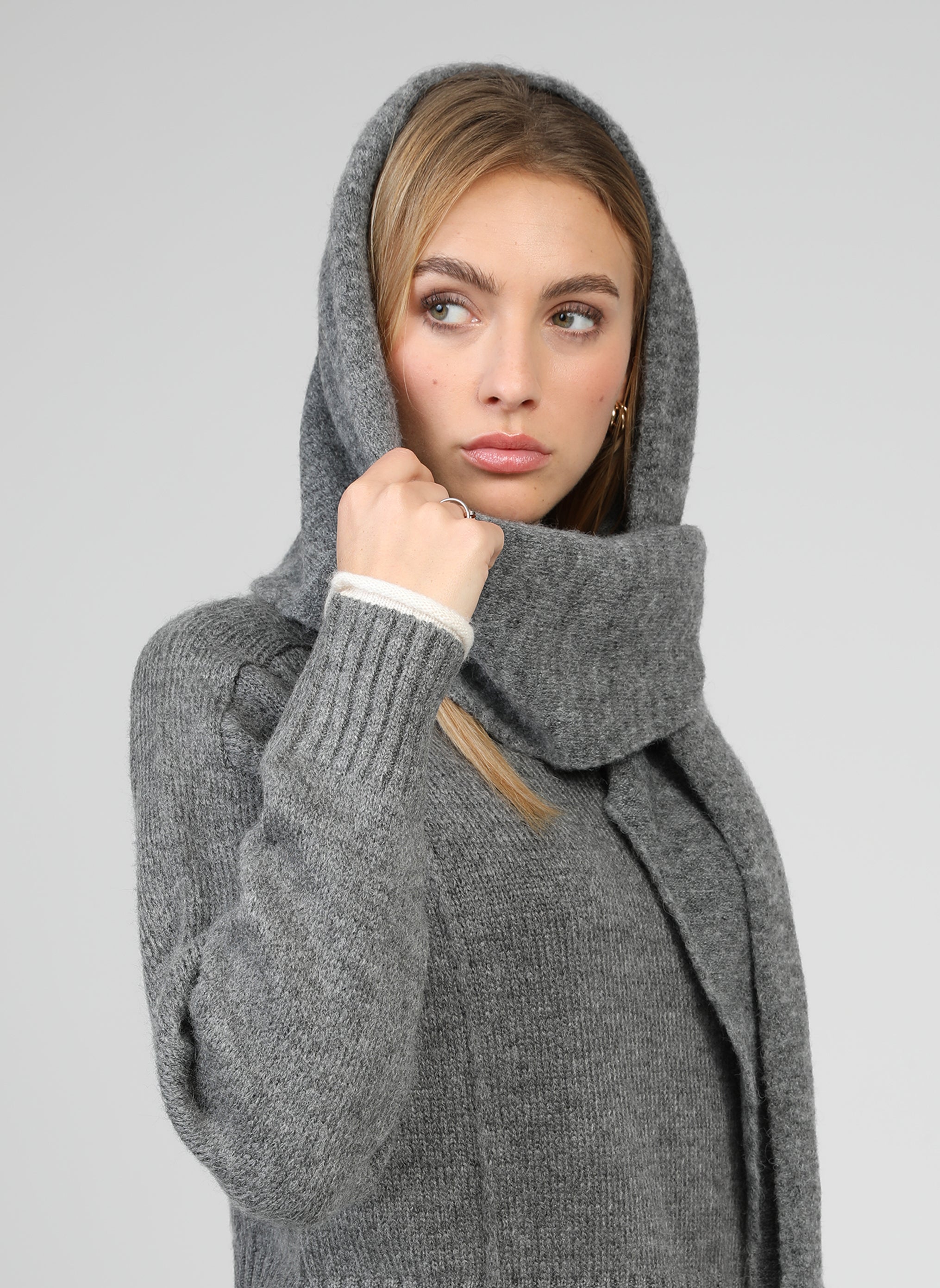 ECHARPE FRAGOLA gris chiné