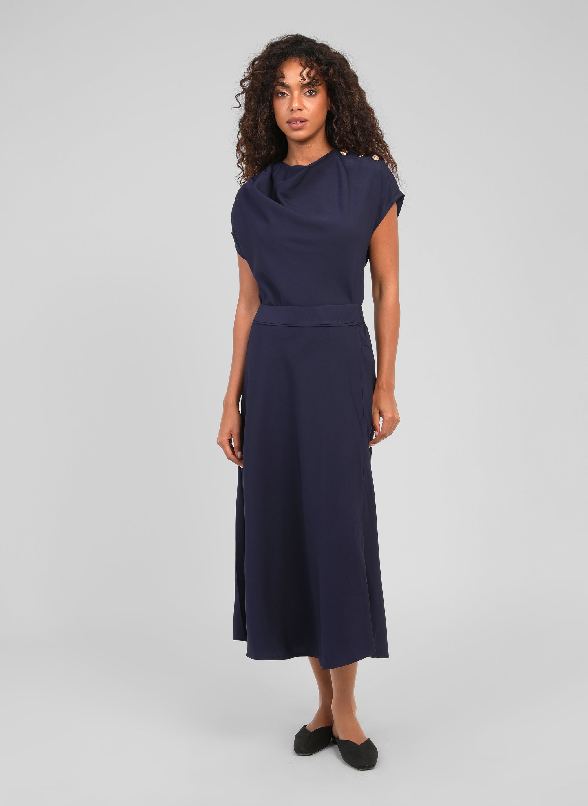 JUPE MIDI GABITA marine