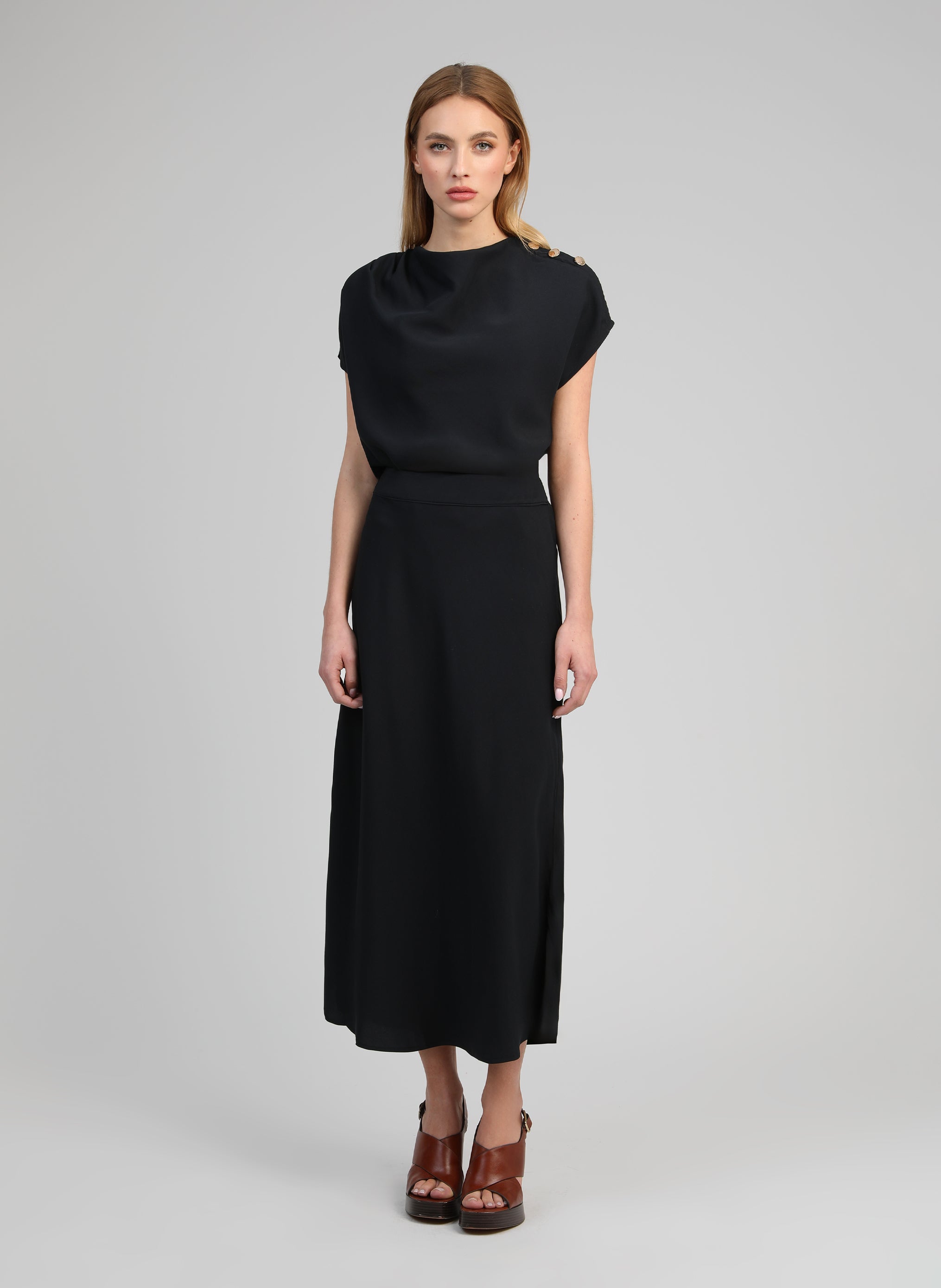 JUPE MIDI GABITA noir