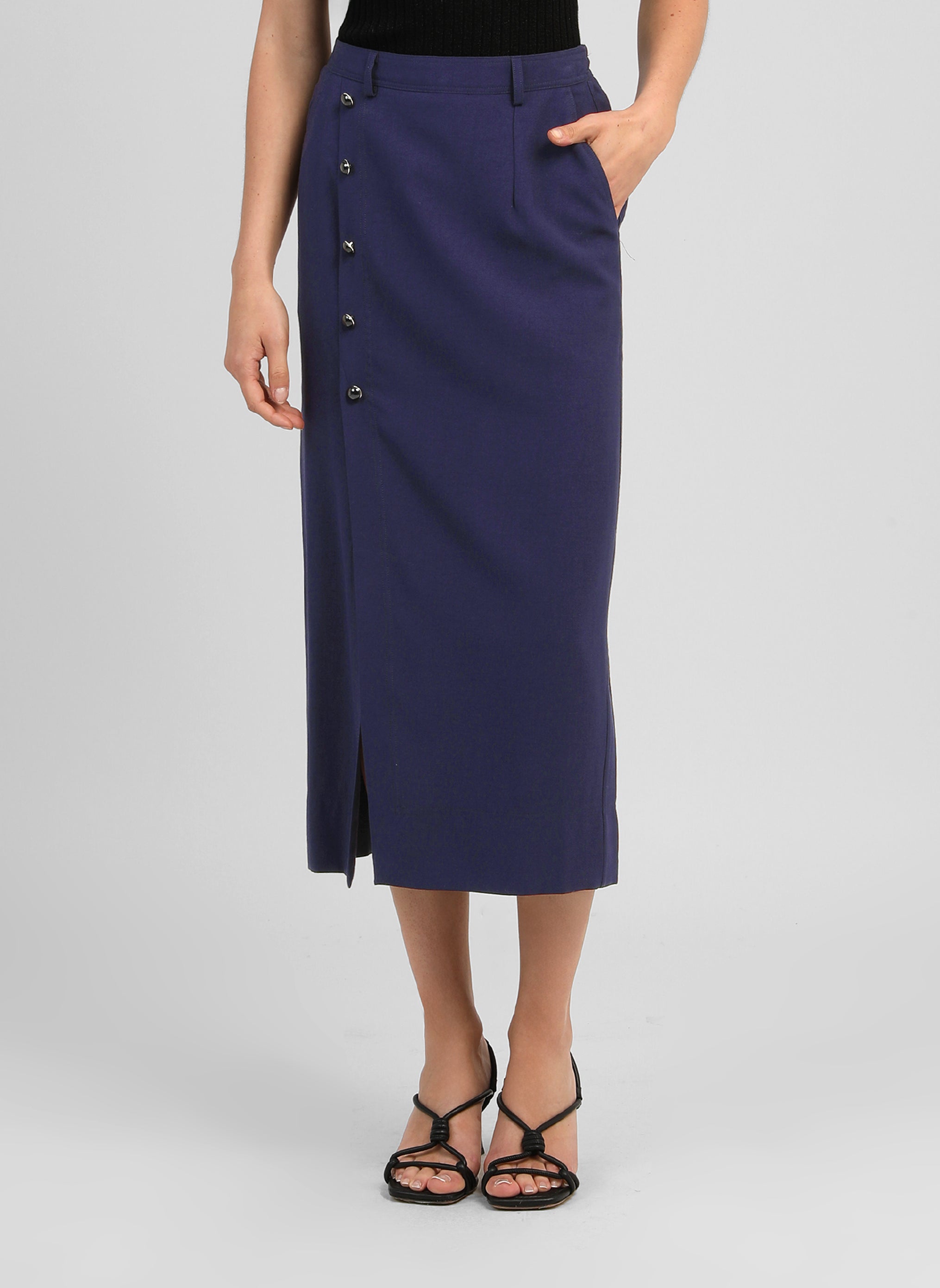 JUPE MIDI GAELLA marine