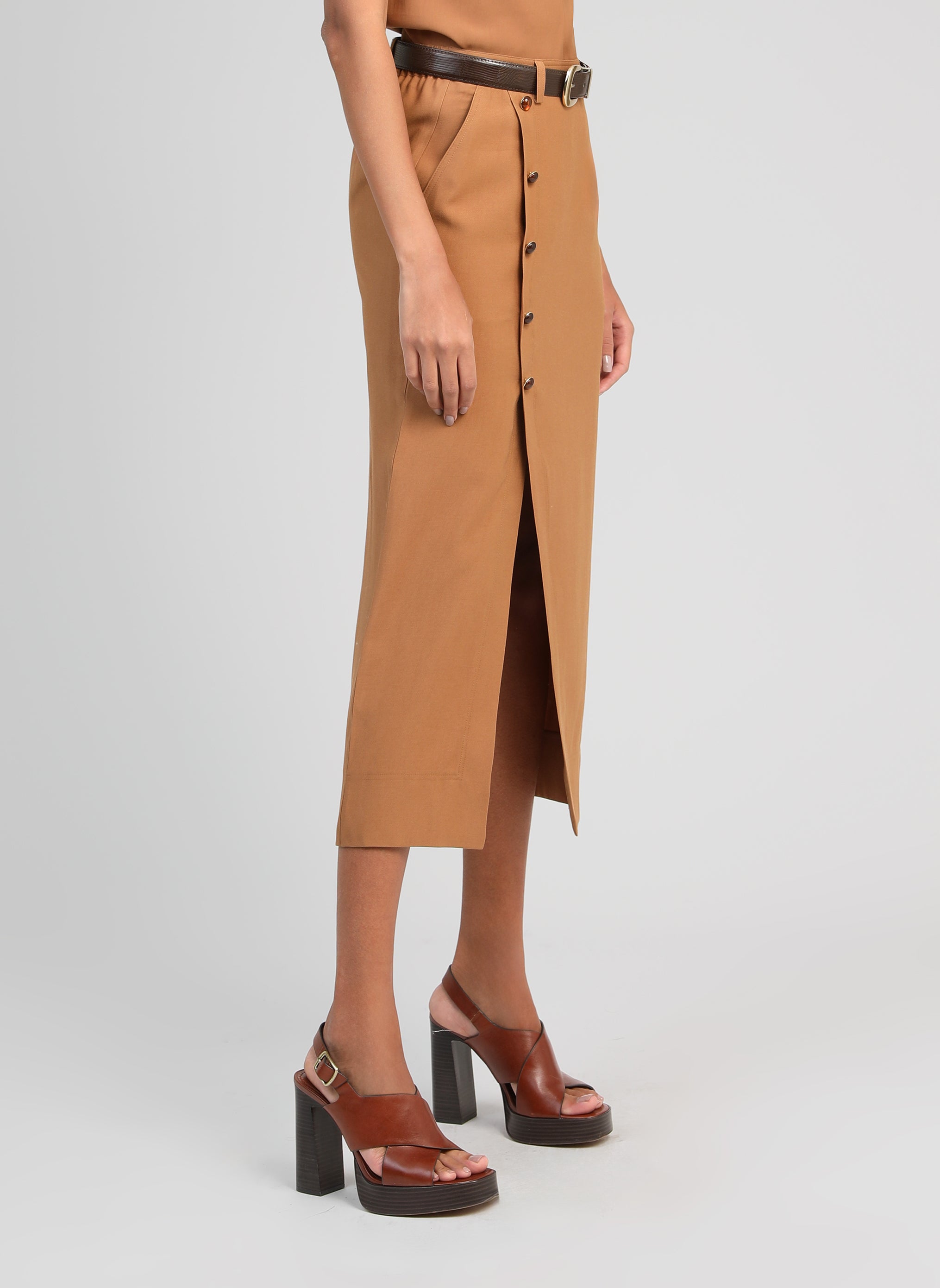 JUPE MIDI GAELLA daim