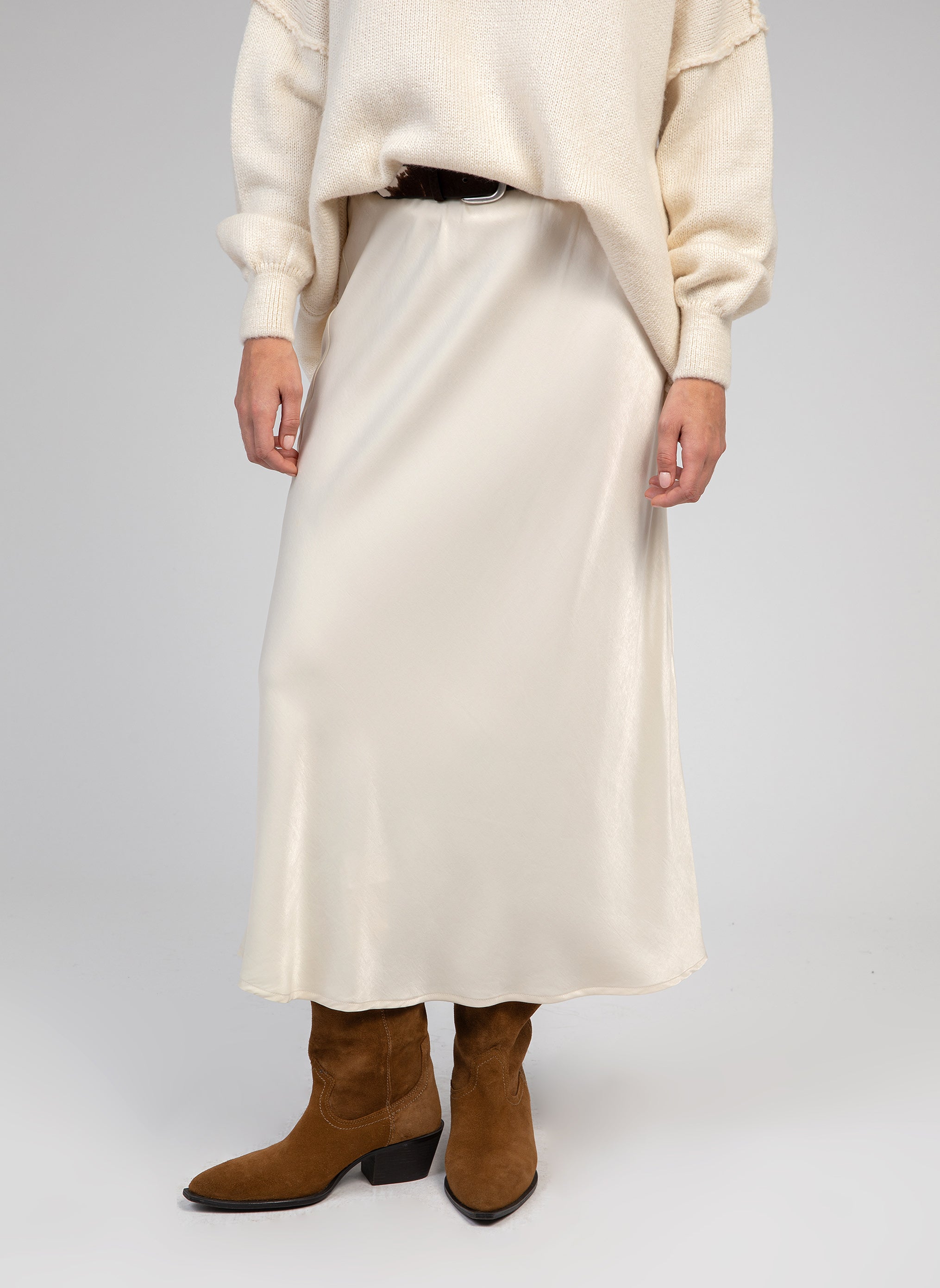 GALVINA MIDI SKIRT ecru