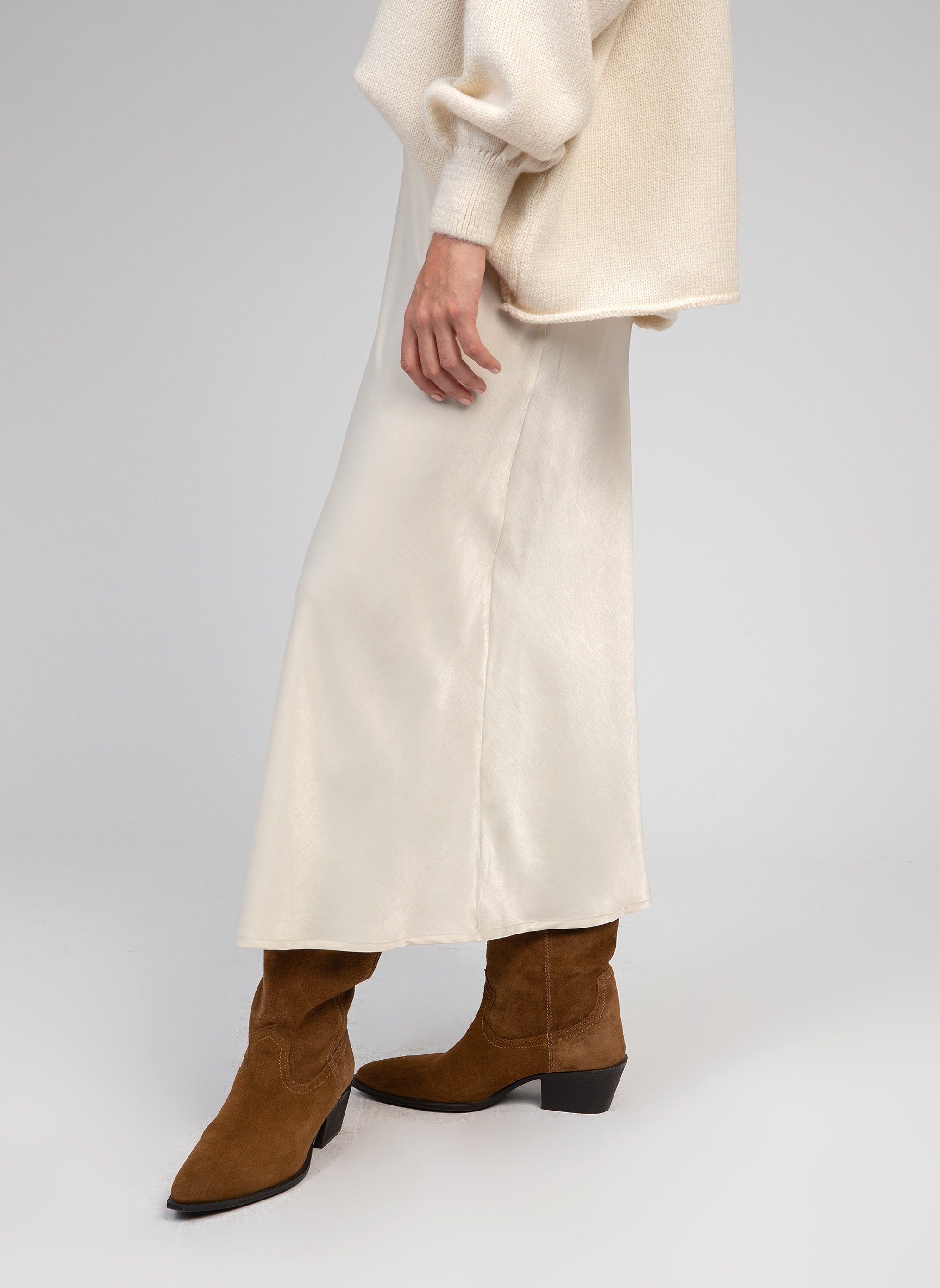 GALVINA MIDI SKIRT ecru