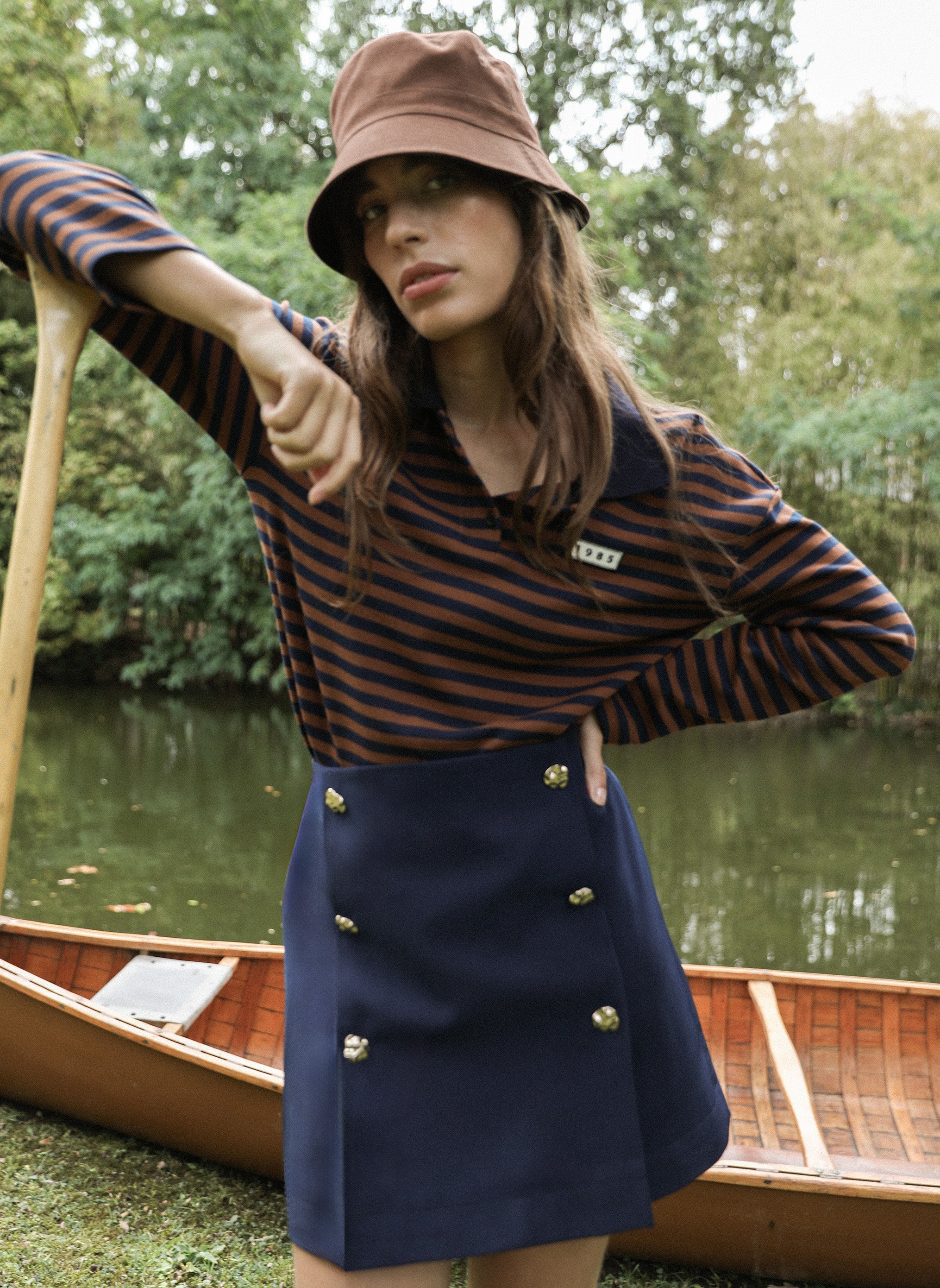 JUPE COURTE GATA marine