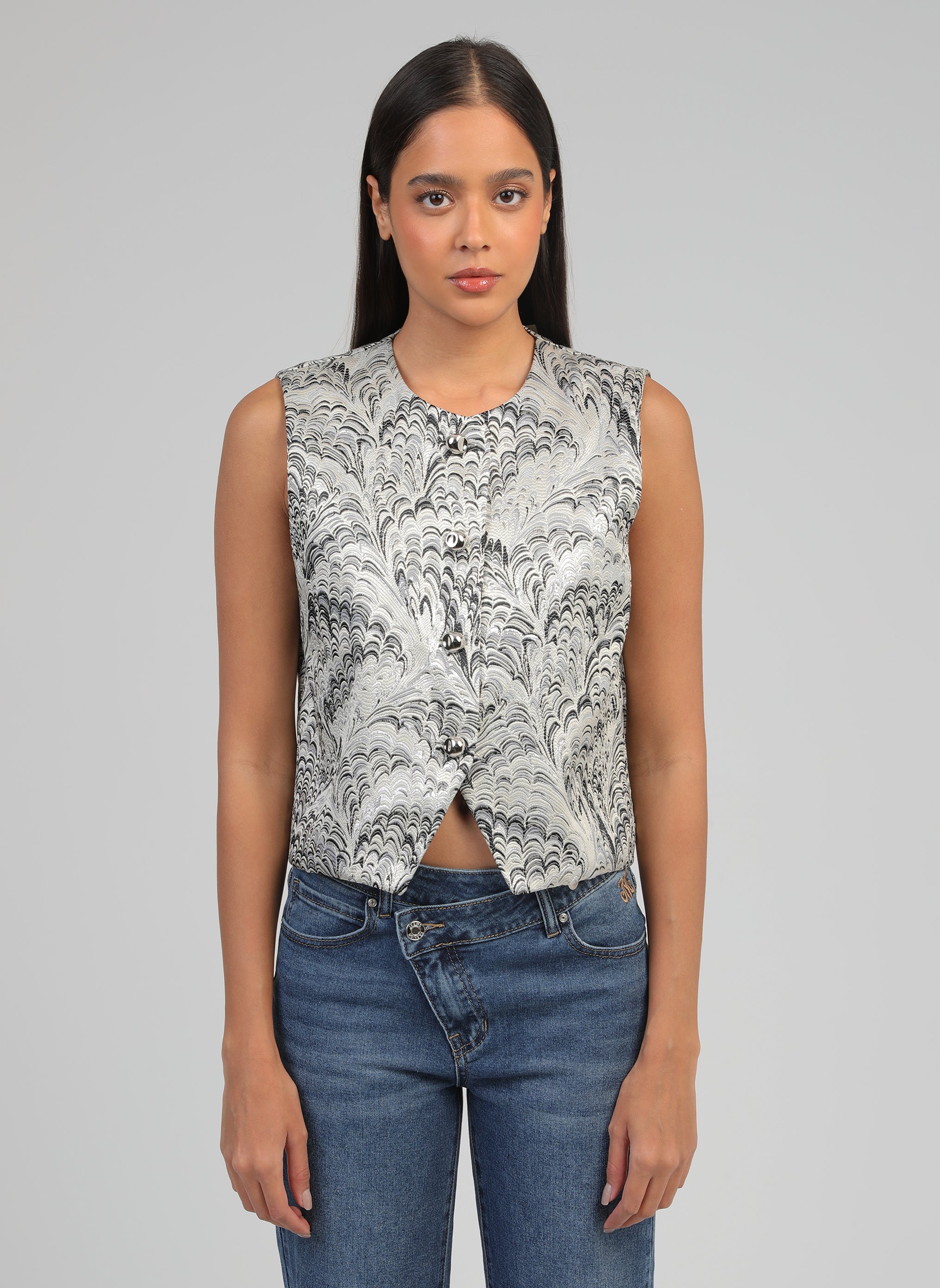 VESTE SANS MANCHES HULYSSA silver