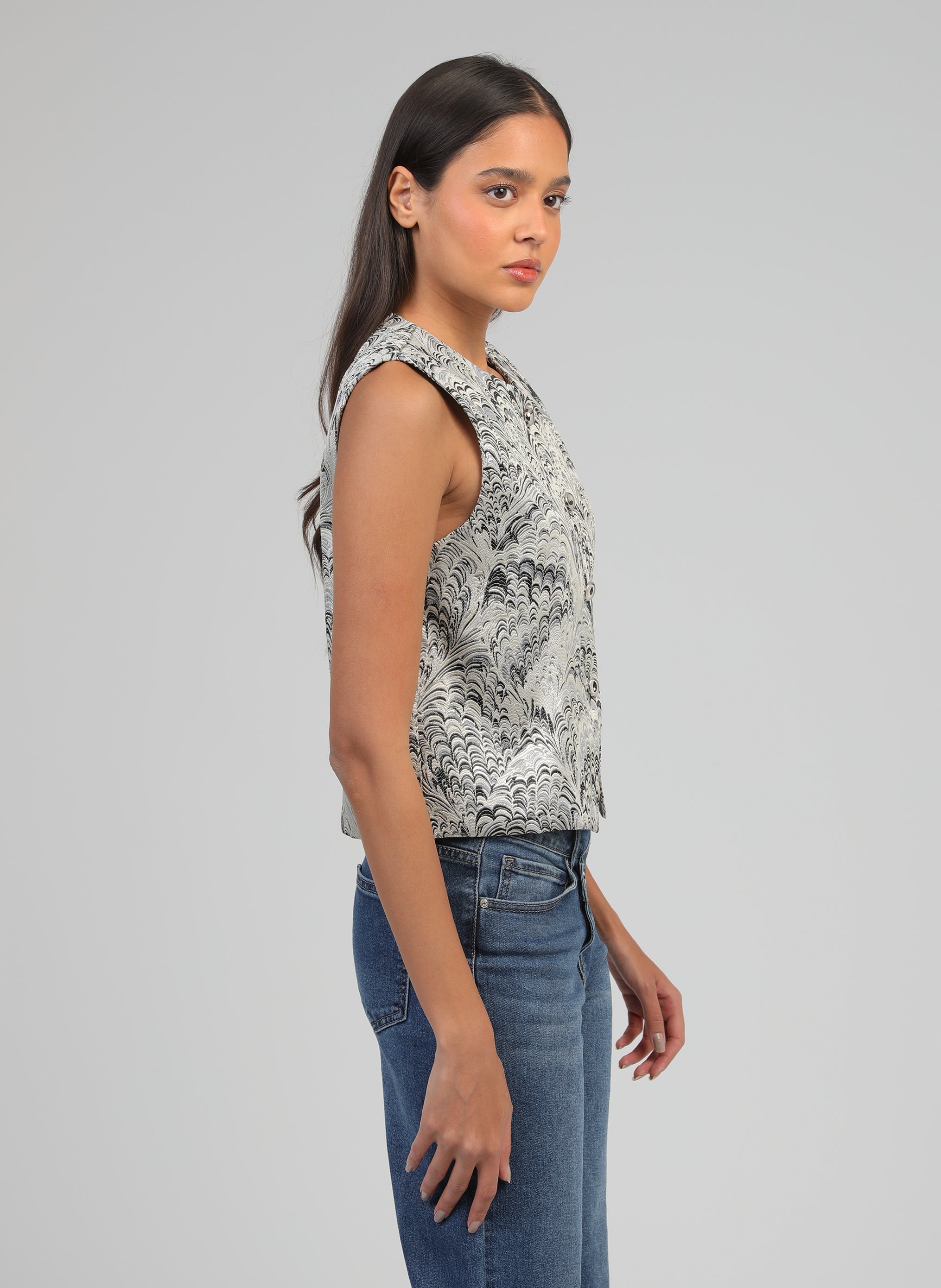 VESTE SANS MANCHES HULYSSA silver