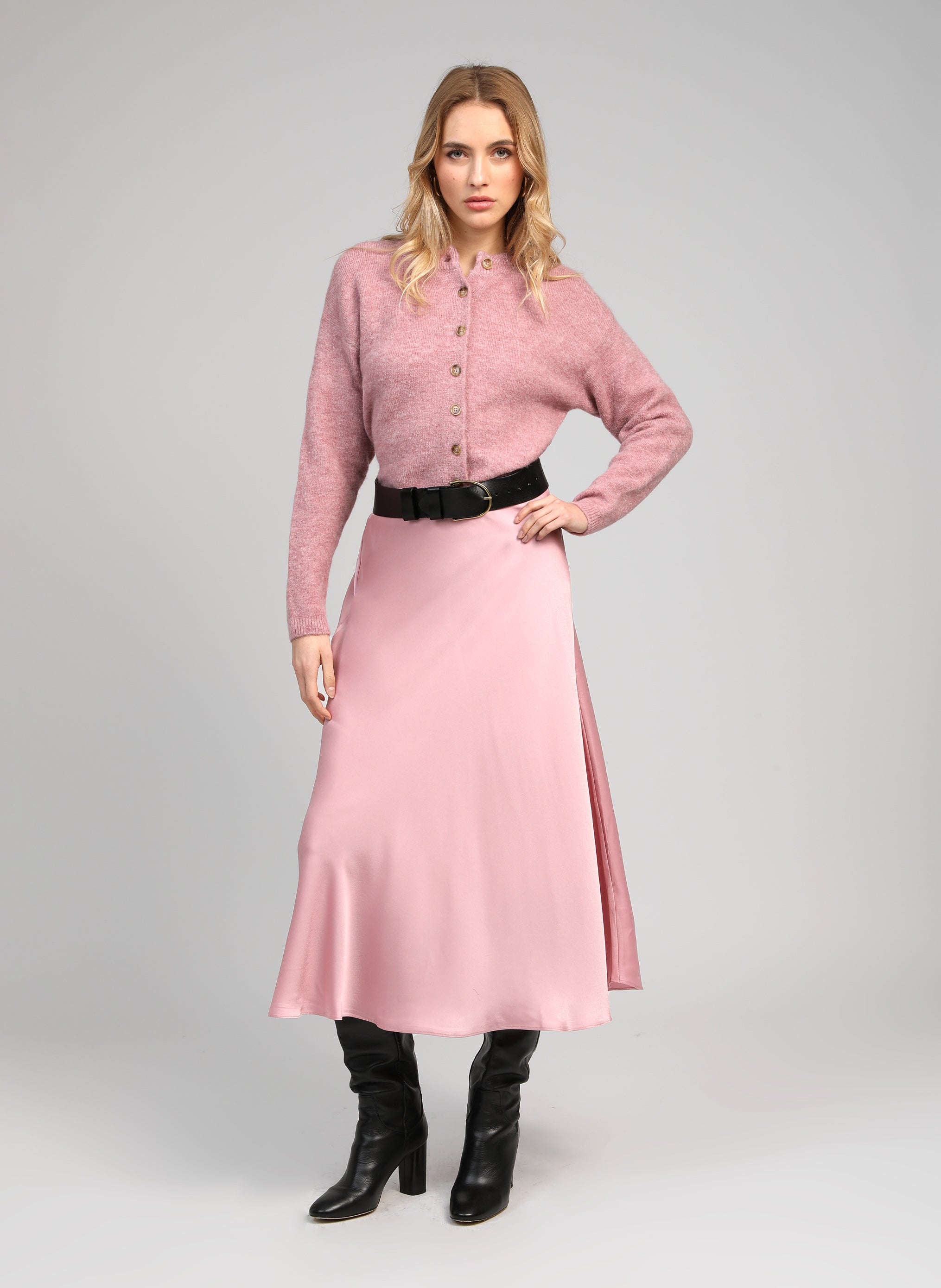 JUPE LONGUE JAKIA rose