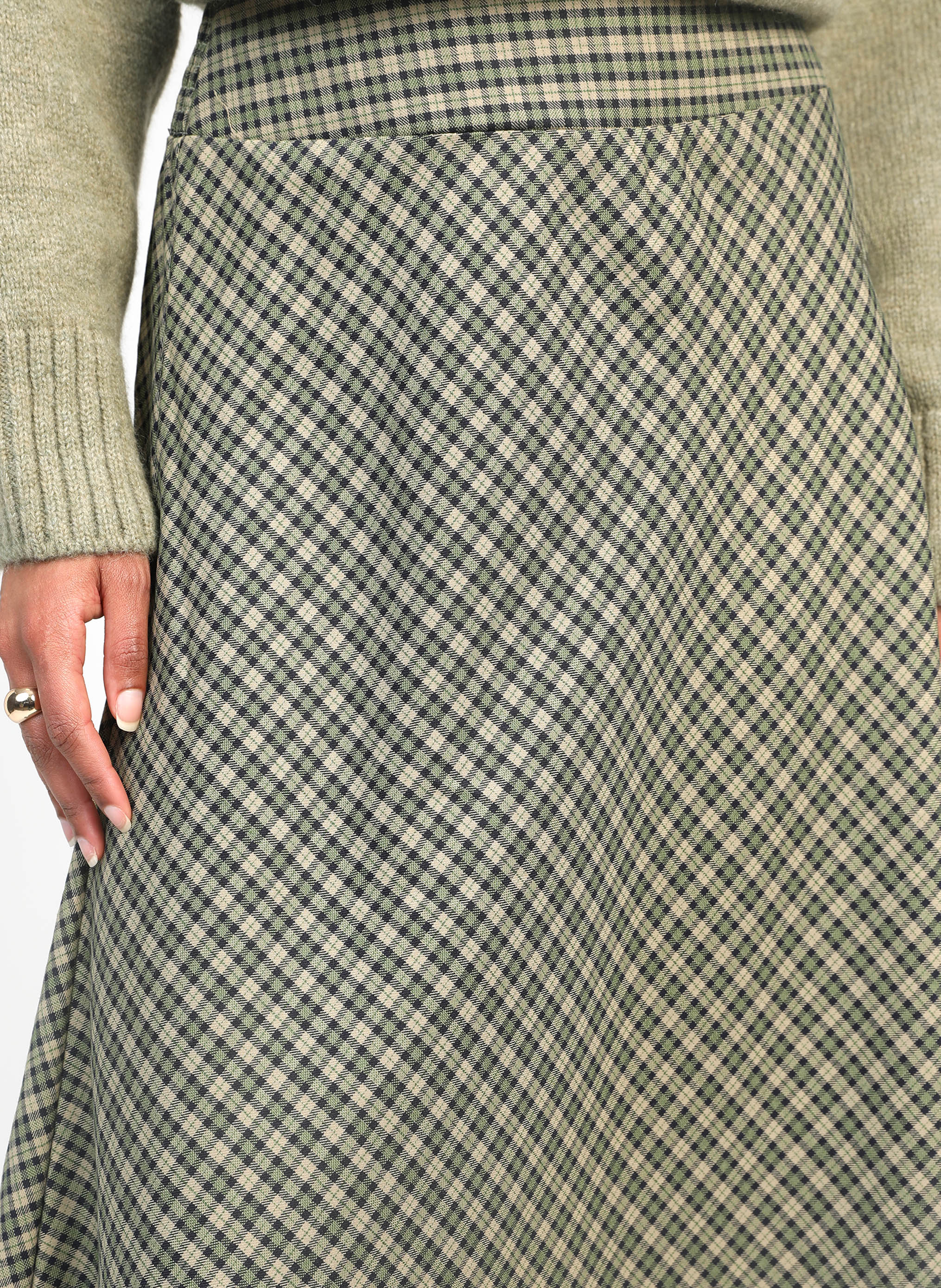 JUPE MIDI JALINE vert