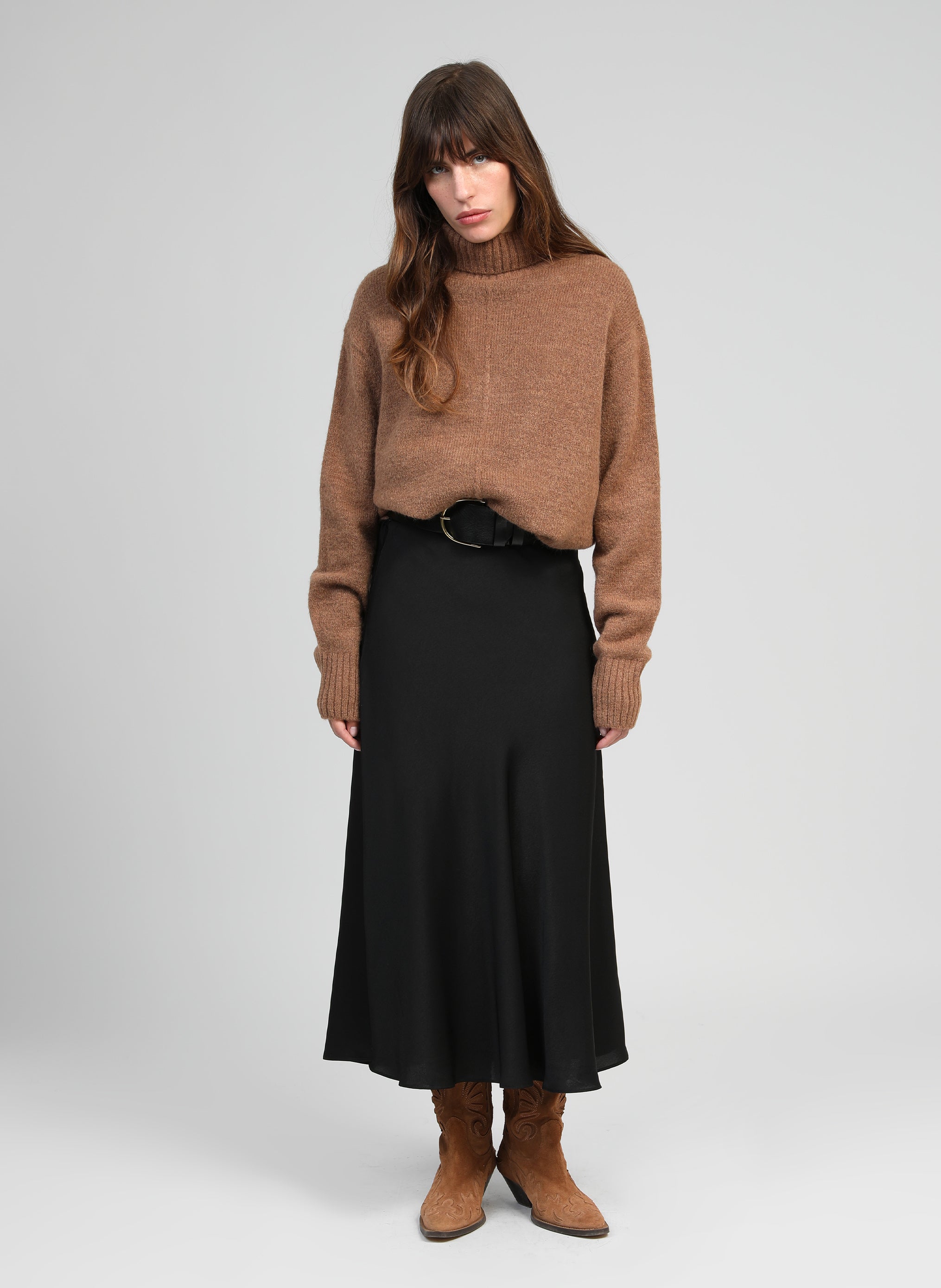 JUPE MIDI JANIALA noir