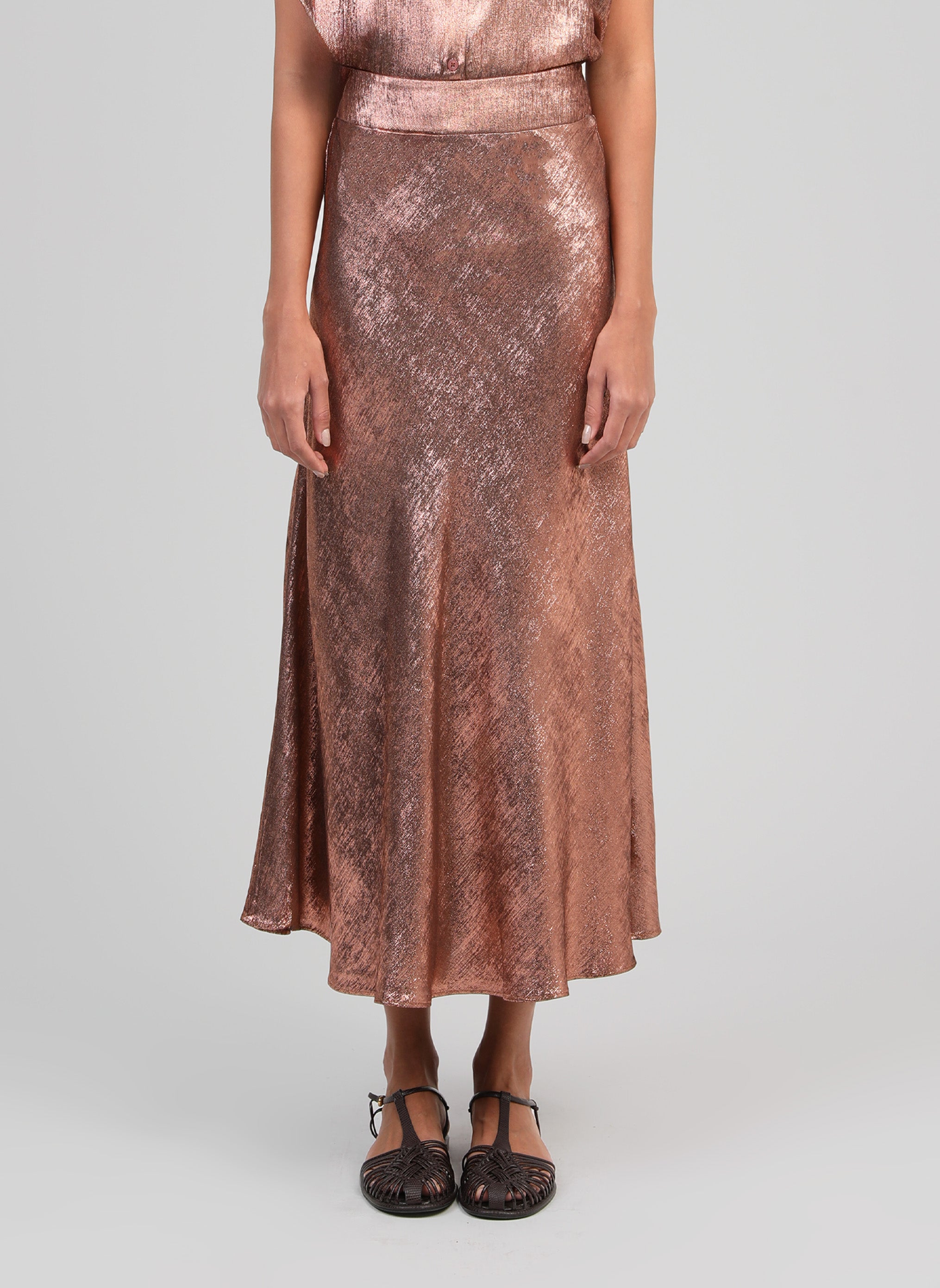 JUPE LONGUE JANYMALA bronze