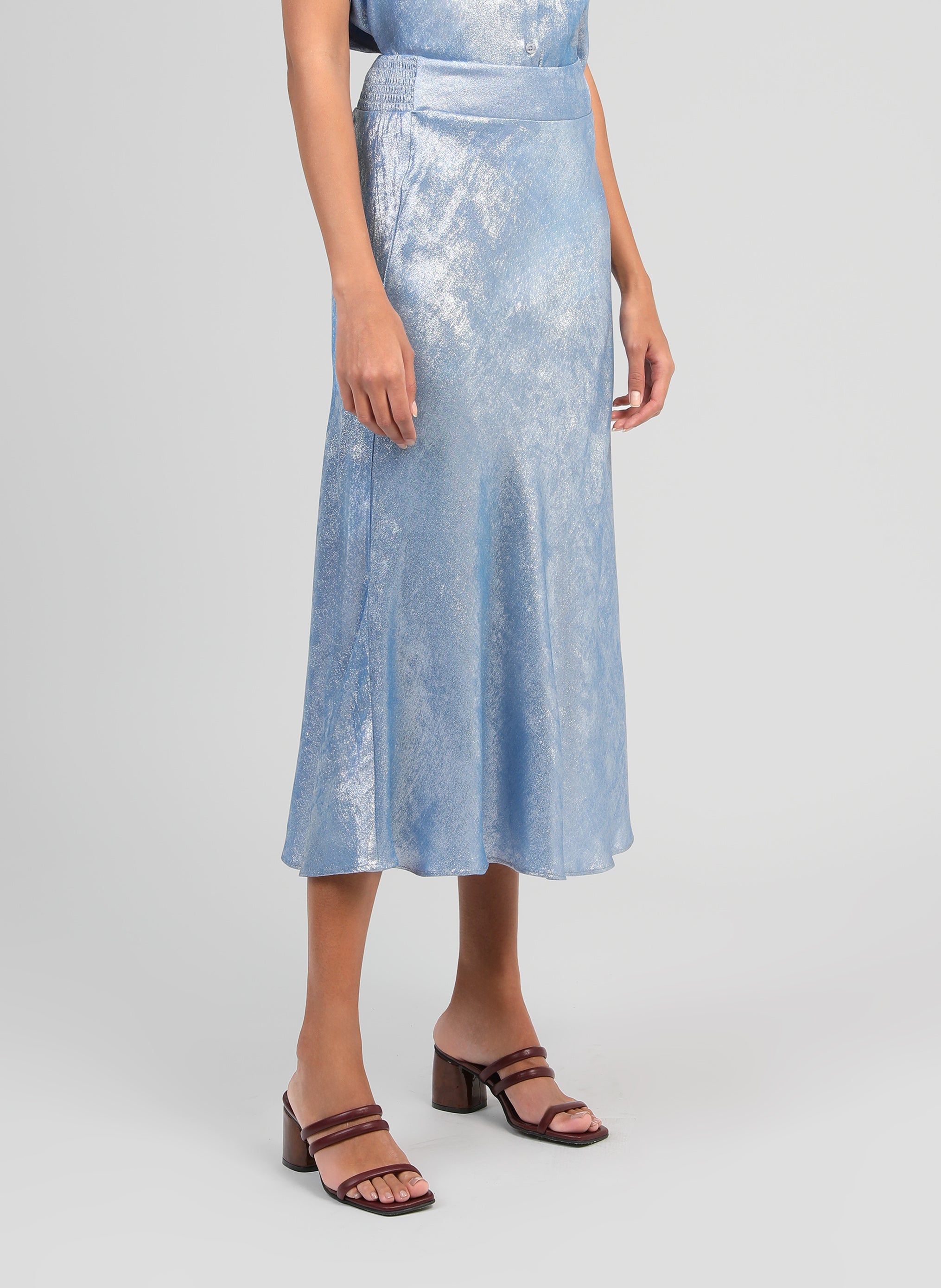 JUPE LONGUE JANYMALA indigo