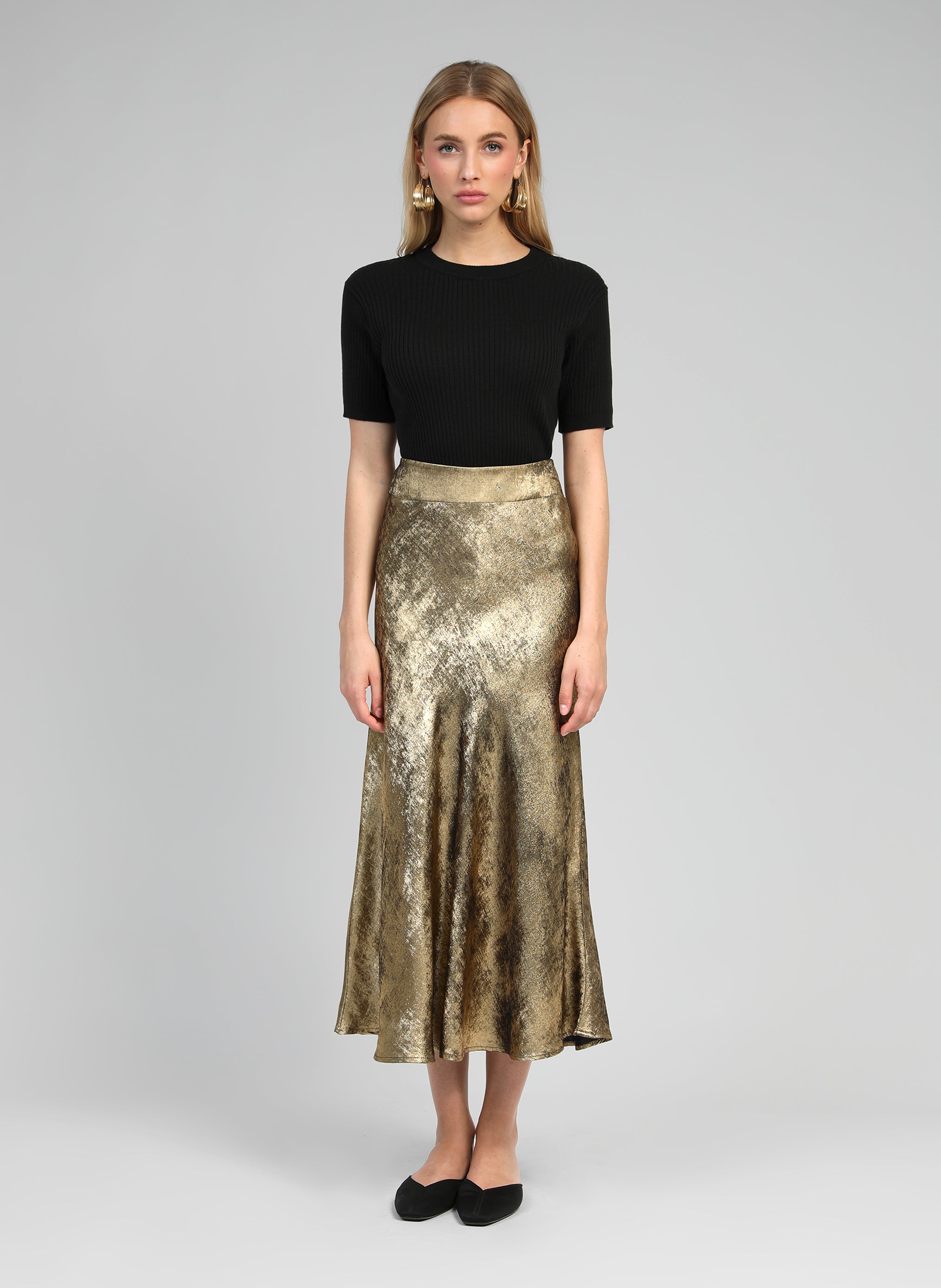 JUPE MIDI JANYMA bronze