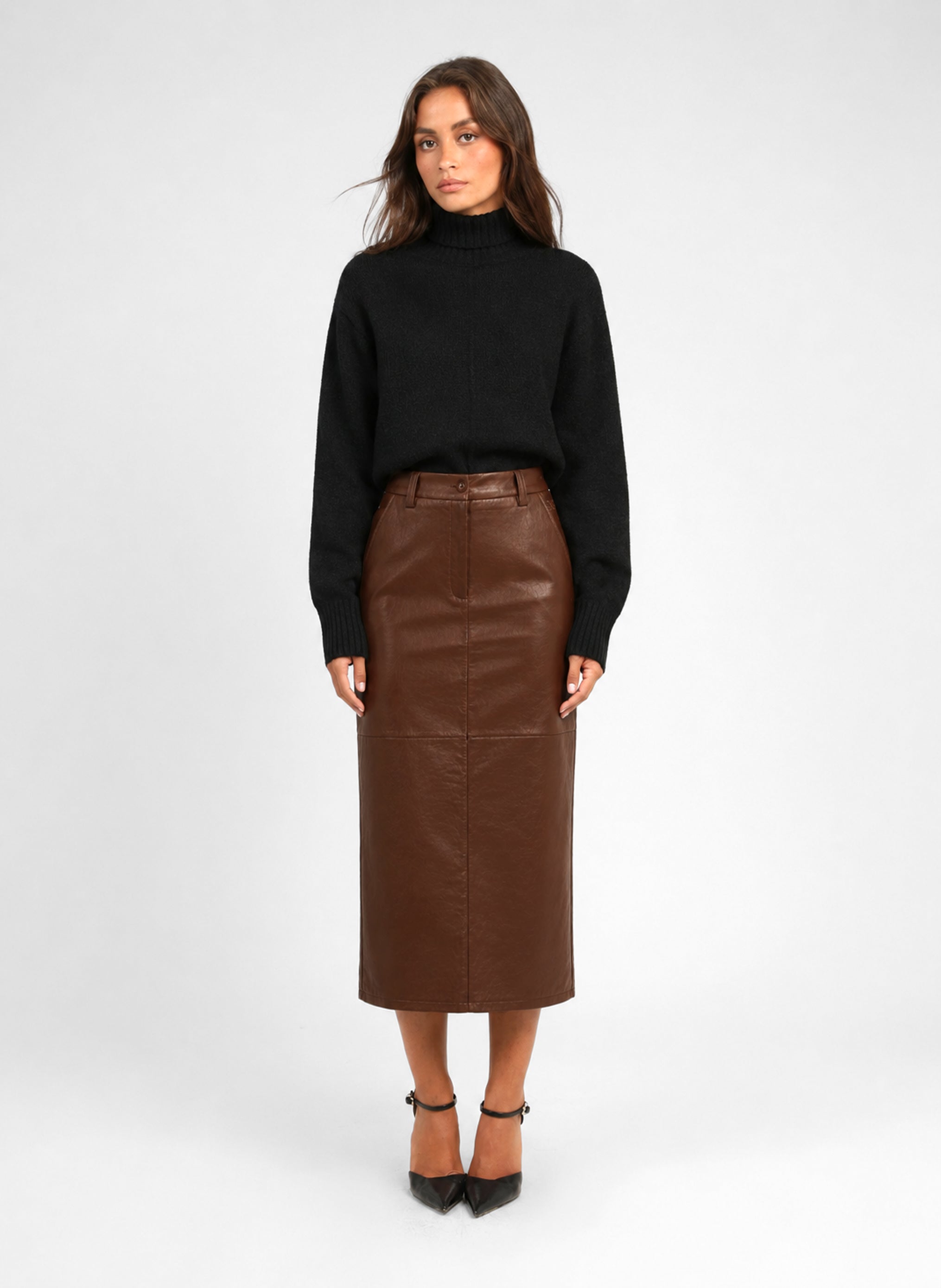 JOUMA LONG SKIRT, coffee