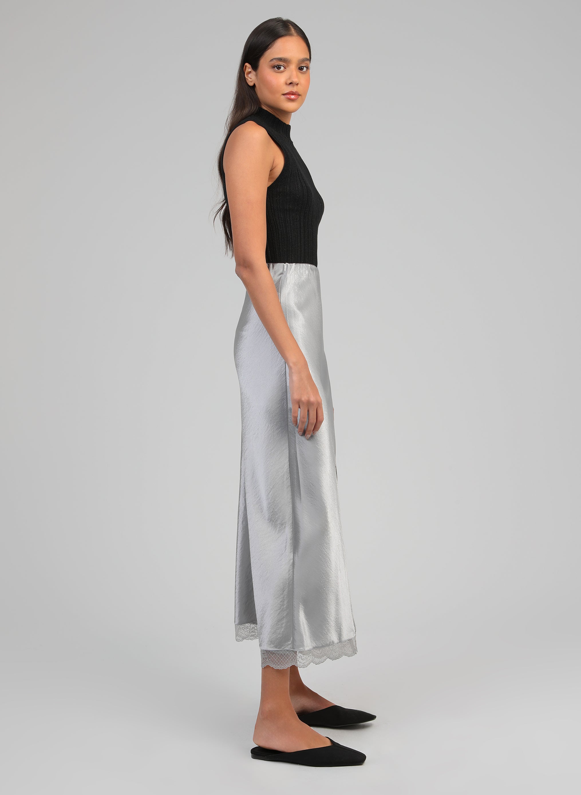 JUPE LONGUE JULIATA silver